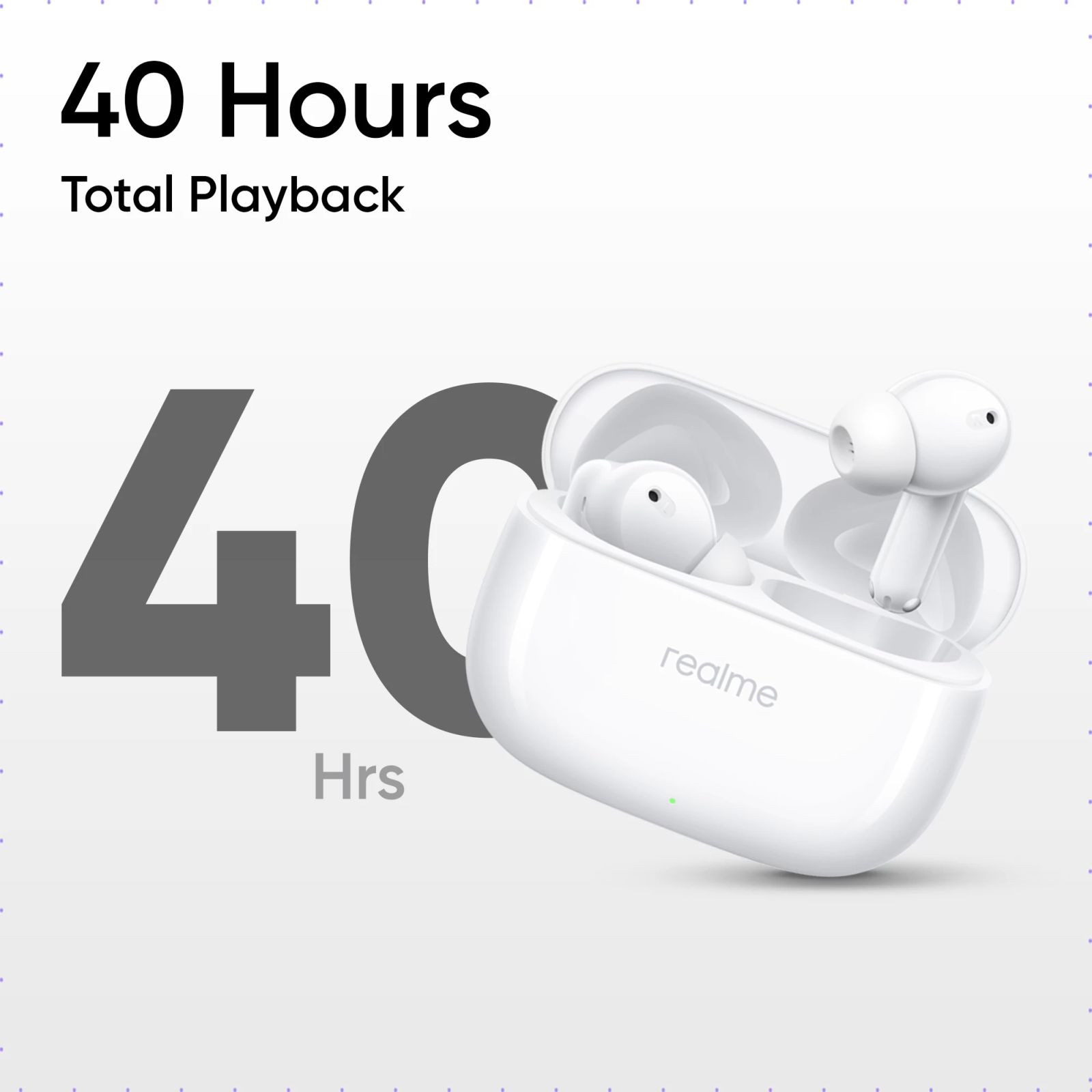 realme T310 TWS Earbuds with Hybrid Noise Cancellation (IP55 Water & Dust Resistance, 40 Hours Playback, Agile White)_7