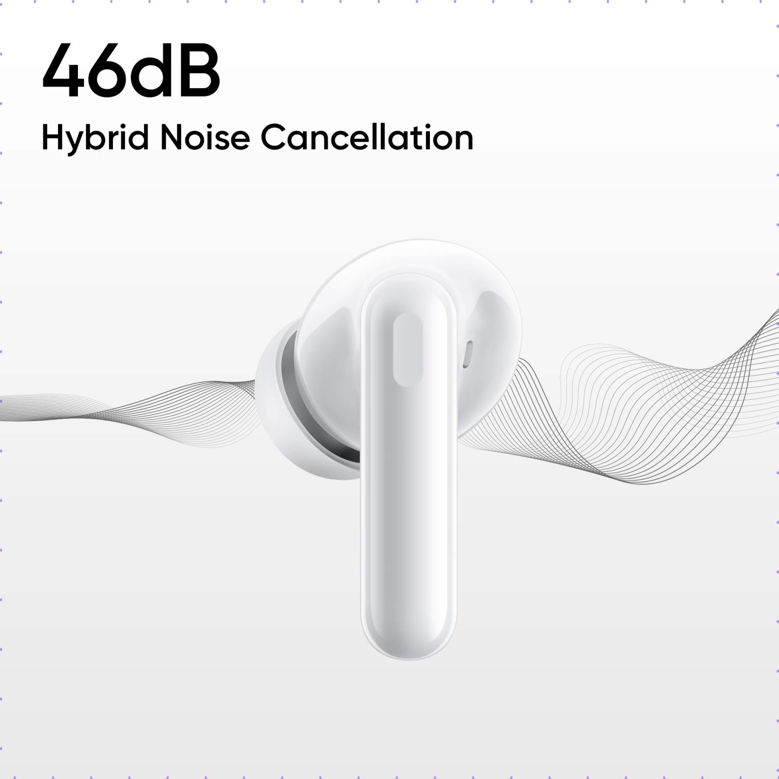 realme T310 TWS Earbuds with Hybrid Noise Cancellation (IP55 Water & Dust Resistance, 40 Hours Playback, Agile White)_5
