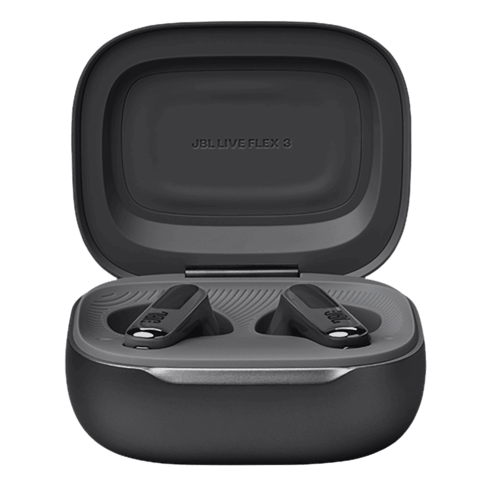 JBL Live Flex 3 TWS Earbuds with Adaptive Noise Cancellation (IP54 Water Resistant, Touchscreen Display, Black)_5