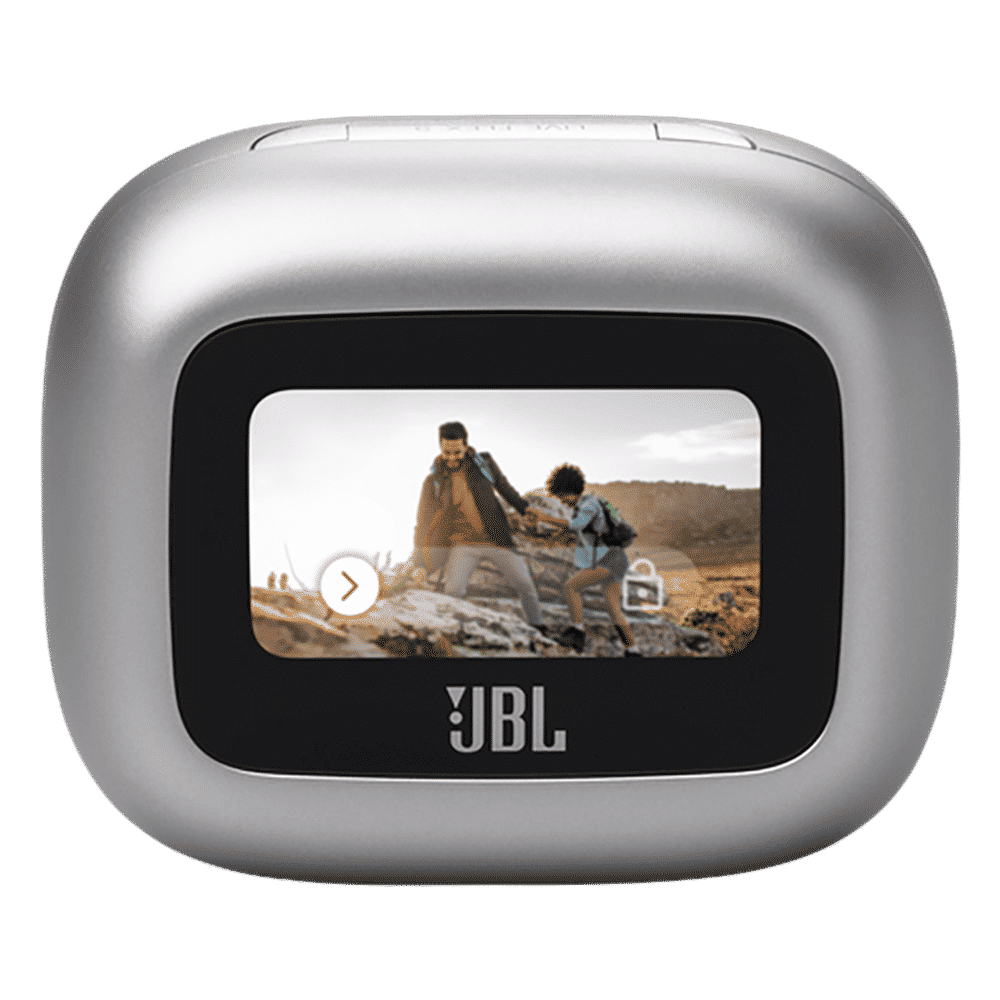 JBL Live Flex 3 TWS Earbuds with Adaptive Noise Cancellation (IP54 Water Resistant, Touchscreen Display, Silver) JBL Live Flex 3 TWS Earbuds with Adaptive Noise Cancellation (IP54 Water Resistant, Touchscreen Display, Silver)_11
