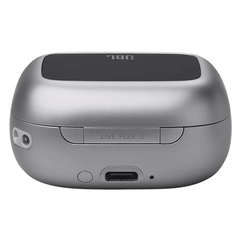 JBL Live Flex 3 TWS Earbuds with Adaptive Noise Cancellation (IP54 Water Resistant, Touchscreen Display, Silver) JBL Live Flex 3 TWS Earbuds with Adaptive Noise Cancellation (IP54 Water Resistant, Touchscreen Display, Silver)_7