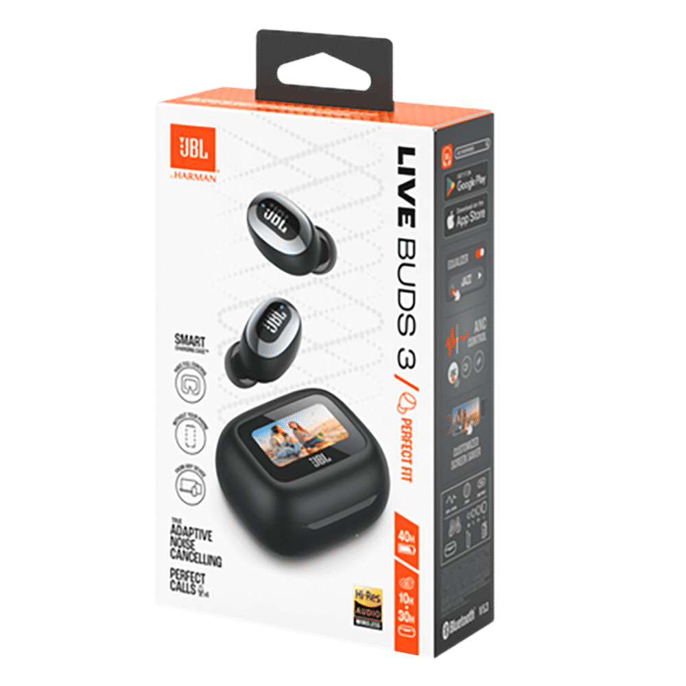 JBL Live Buds 3 TWS Earbuds with Adaptive Noise Cancellation (IP55 Water Resistant, Touchscreen Display, Black)_12