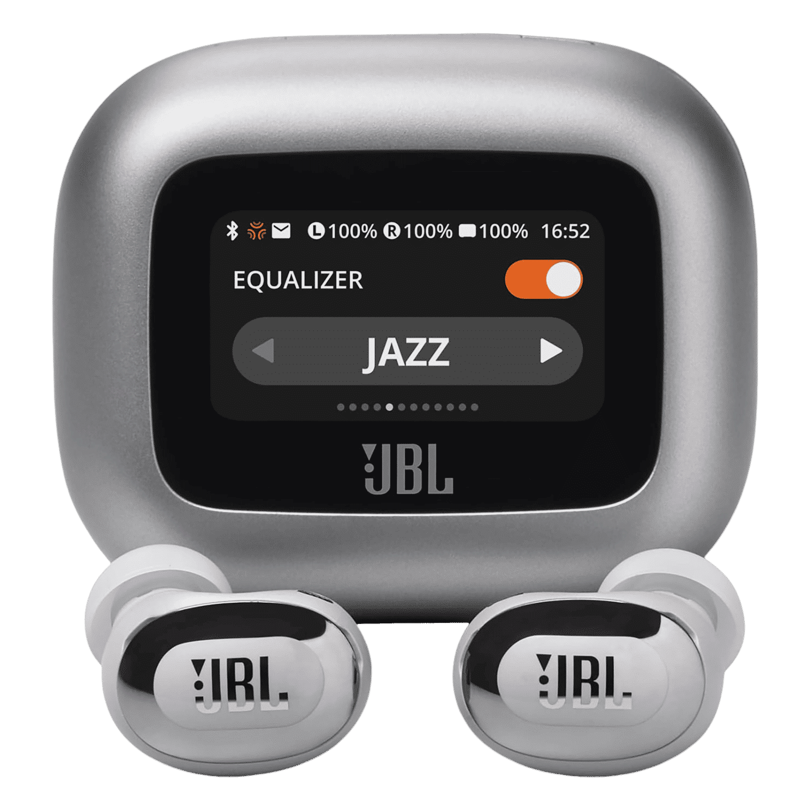 JBL Live Buds 3 TWS Earbuds with Adaptive Noise Cancellation (IP55 Water Resistant, Touchscreen Display, Silver) JBL Live Buds 3 TWS Earbuds with Adaptive Noise Cancellation (IP55 Water Resistant, Touchscreen Display, Silver)_1
