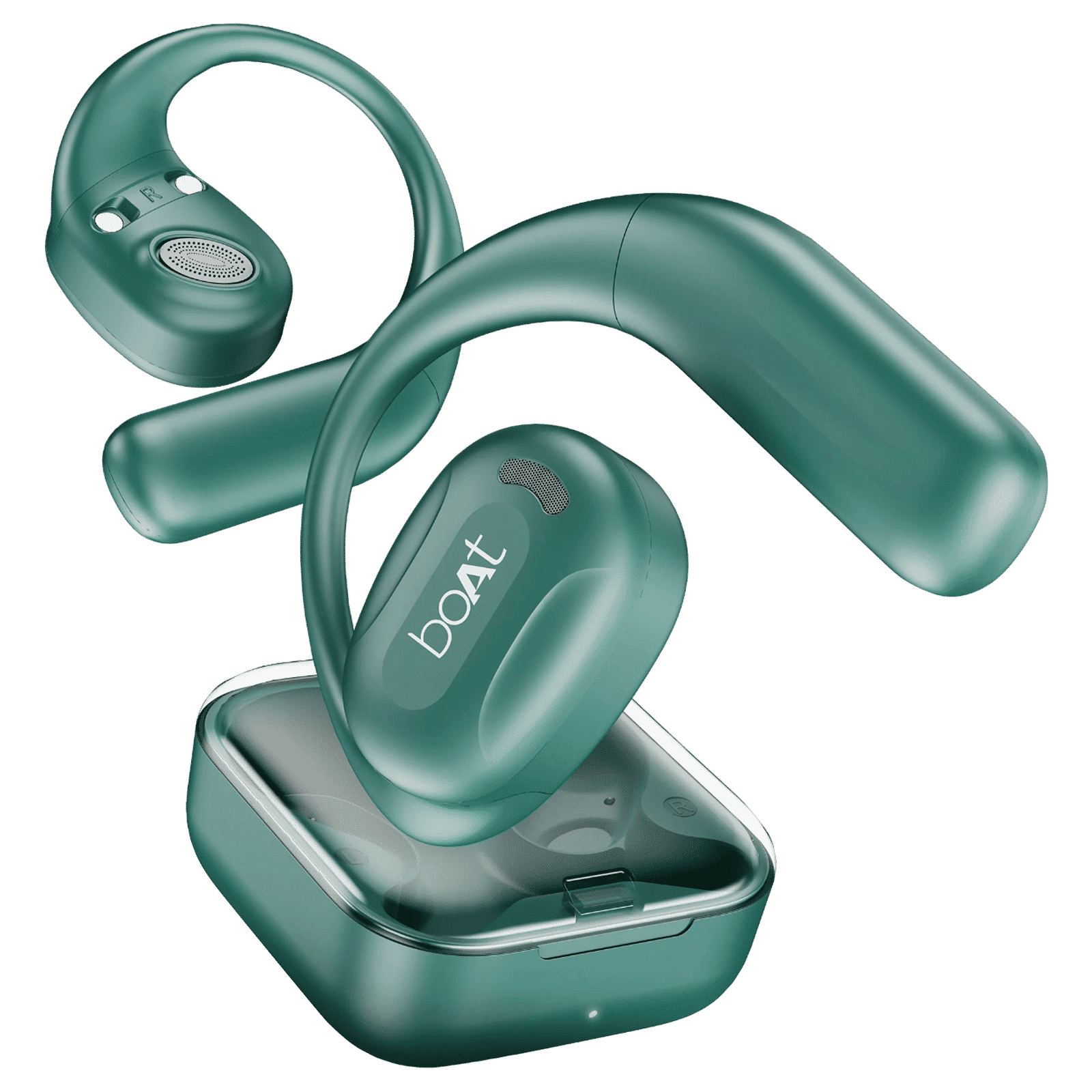 boAt Airdopes ProGear TWS Earbuds (IPX5 Sweat Resistant, Air Conduction Technology, Sporty Green) _1