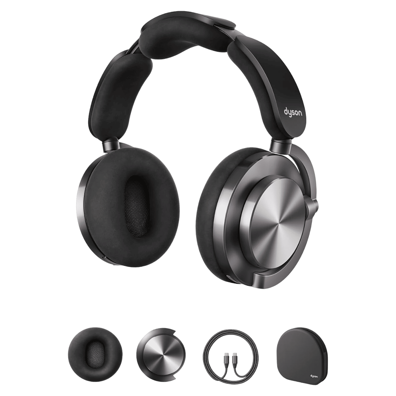 dyson OnTrac Bluetooth Headphone with Mic (Siri Voice Assistant, Over Ear, CNC Black Nickel)_1