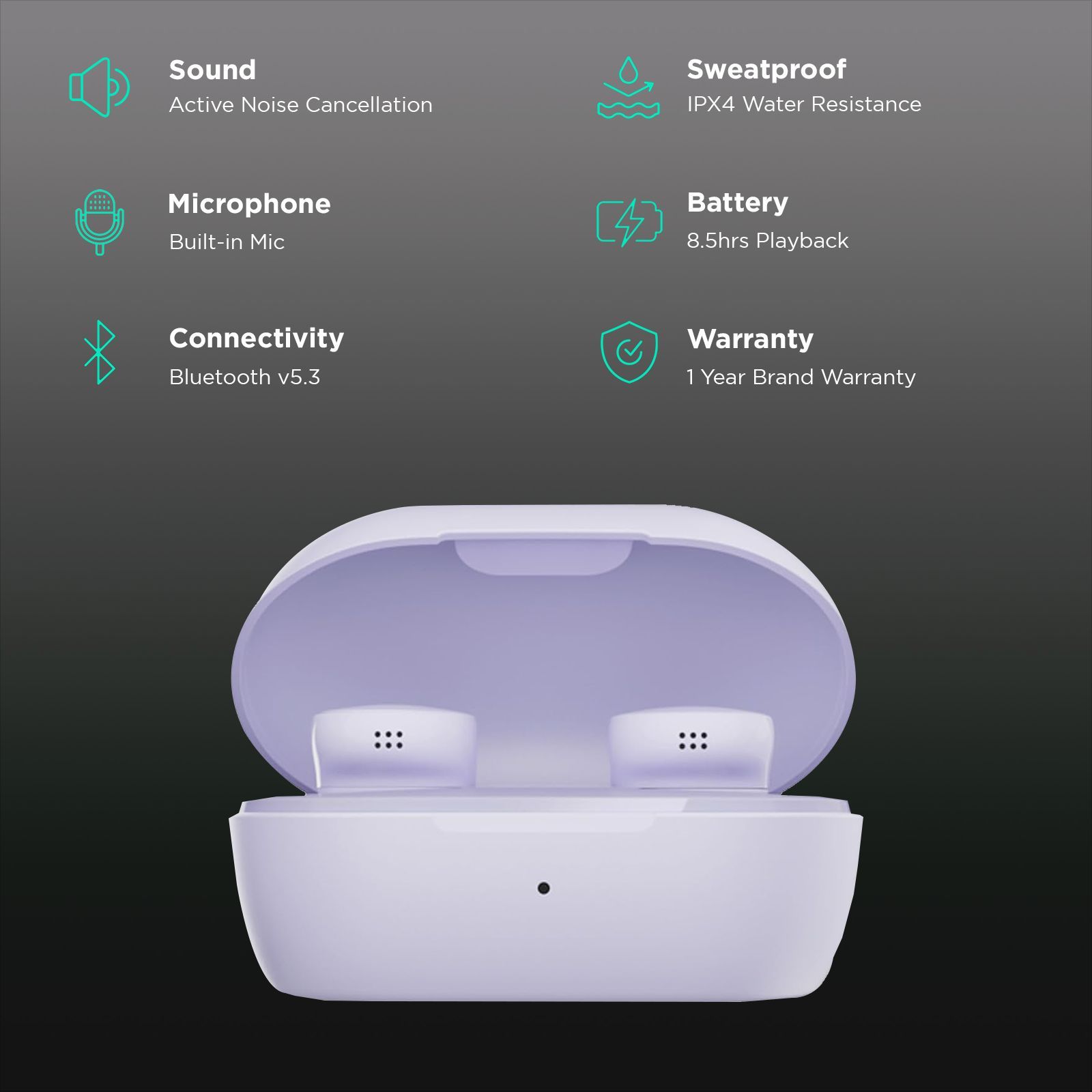 BOSE QuietComfort 888507-0300 TWS Earbuds with Active Noise Cancellation (IPX4 Water and Sweat Resistant, Multipoint Connectivity, Chilled Lilac)_2