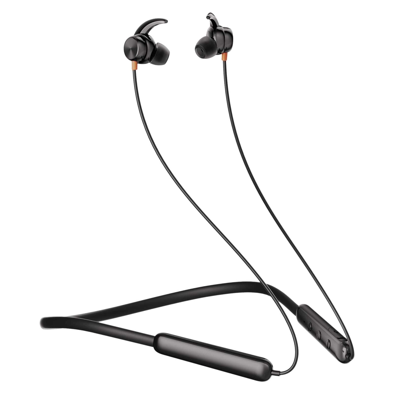 Itel N35 PRO IEB-35 Neckband (IPX5 Water Resistant, 10mm Bass Boost Driver, Black)_1