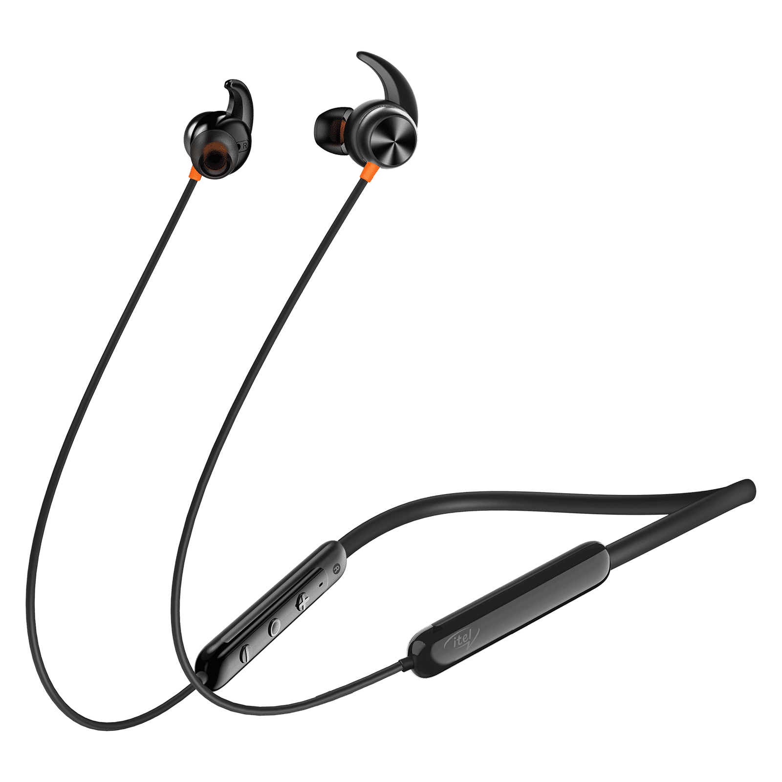 Itel N35 PRO IEB-35 Neckband (IPX5 Water Resistant, 10mm Bass Boost Driver, Black)_4