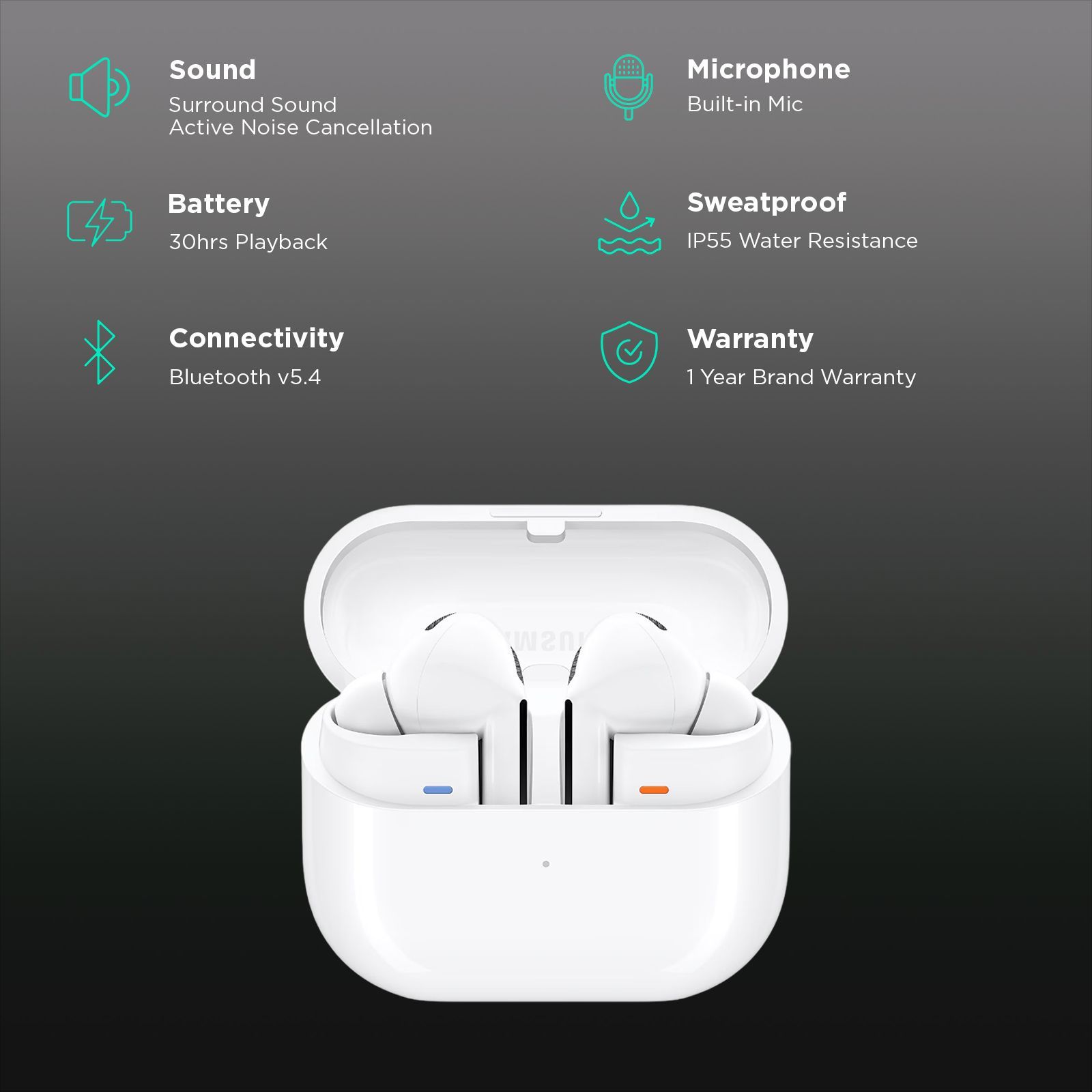 SAMSUNG Galaxy Buds3 Pro TWS Earbuds with Active Noise Cancellation (IP57 Water Resistant, 360 Audio, White) SAMSUNG Galaxy Buds3 Pro TWS Earbuds with Active Noise Cancellation (IP57 Water Resistant, 360 Audio, White)_2