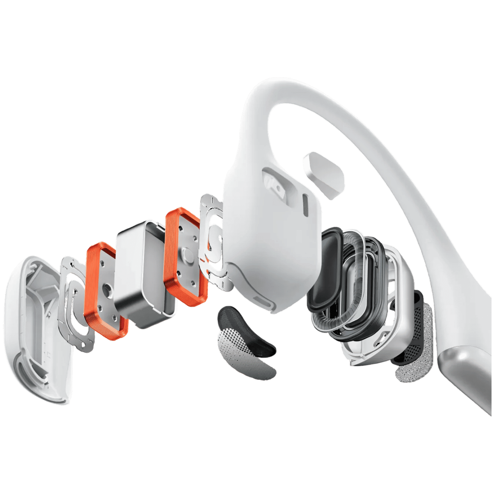 SHOKZ OpenRun Pro 2 Bone Conduction Bluetooth Headphone with Active Noise Cancellation (IP55 Water Resistant, Quick Charge, Silver)_4