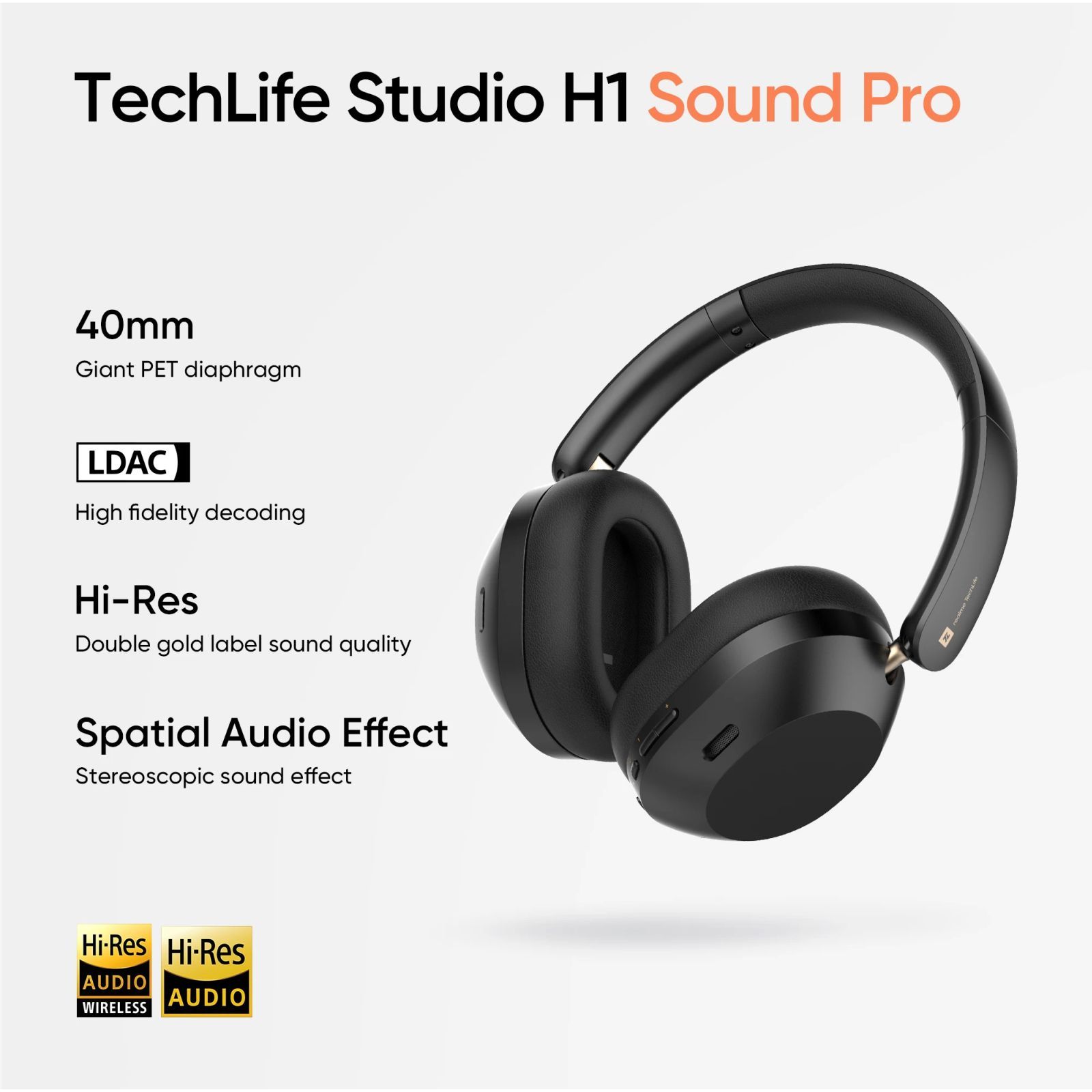 realme TechLife Studio H1 Bluetooth Headphone with Mic (Active Noise Cancellation, Google Fast Pair, Black) realme TechLife Studio H1 Bluetooth Headphone with Mic (Active Noise Cancellation, Google Fast Pair, Black)_8