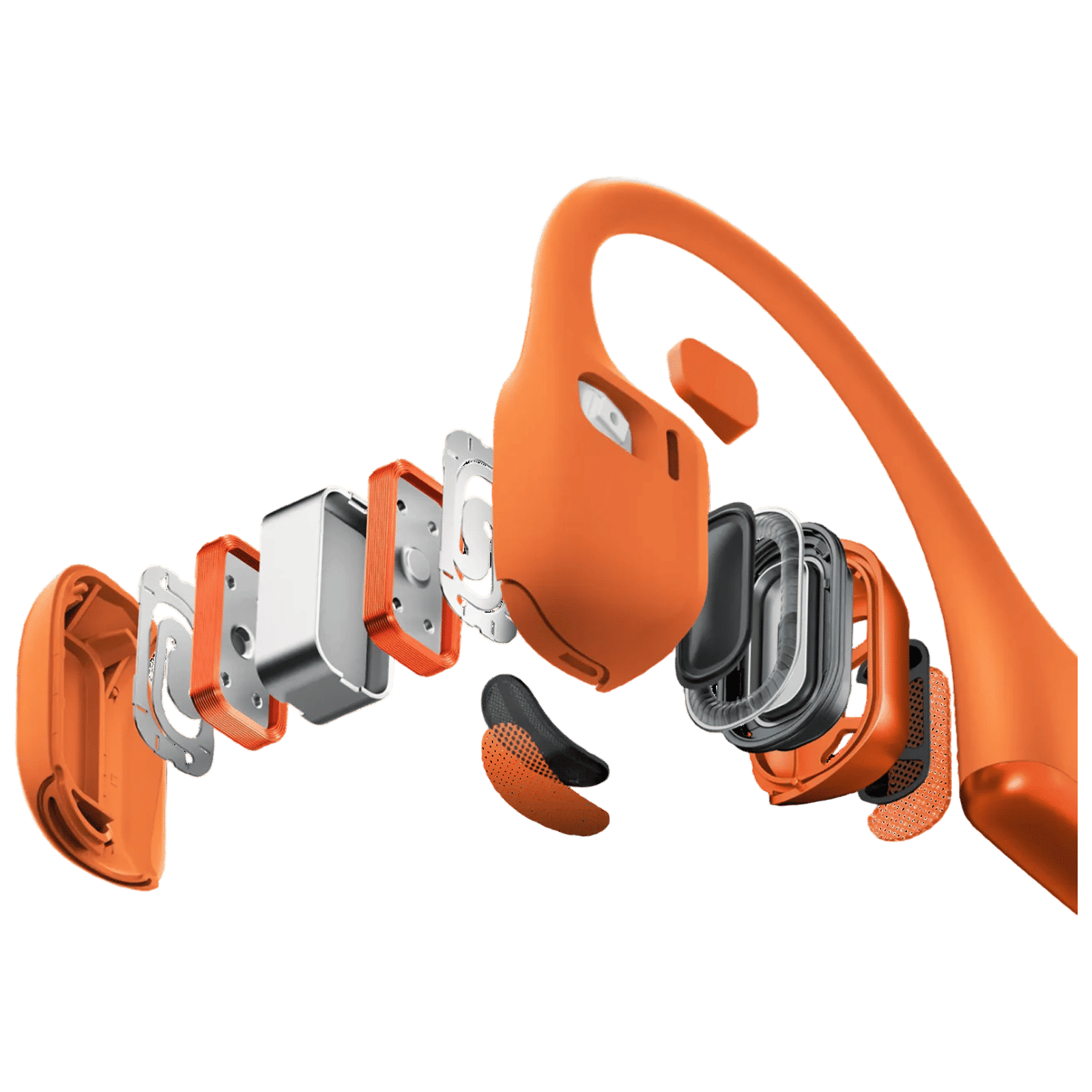 SHOKZ OpenRun Pro 2 Bone Conduction Bluetooth Headphone with Active Noise Cancellation (IP55 Water Resistant, Quick Charge, Orange) SHOKZ OpenRun Pro 2 Bone Conduction Bluetooth Headphone with Active Noise Cancellation (IP55 Water Resistant, Quick Charge, Orange)_5