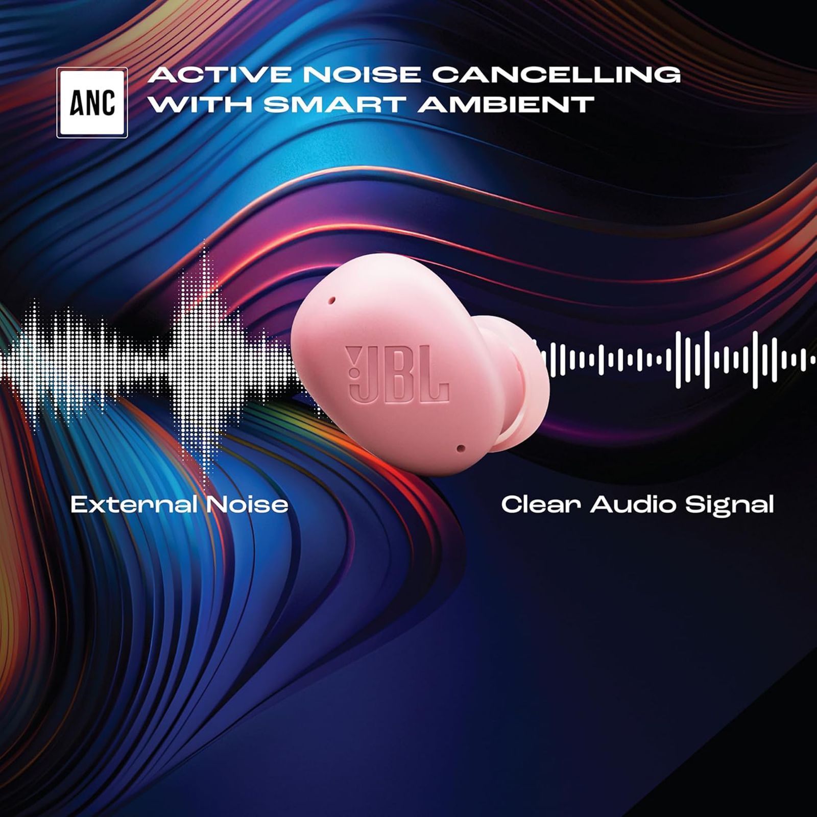 JBL Wave Buds 2 TWS Earbuds with Active Noise Cancellation (IP54 Water Resistant, 40 Hours Playtime, Pink)_19