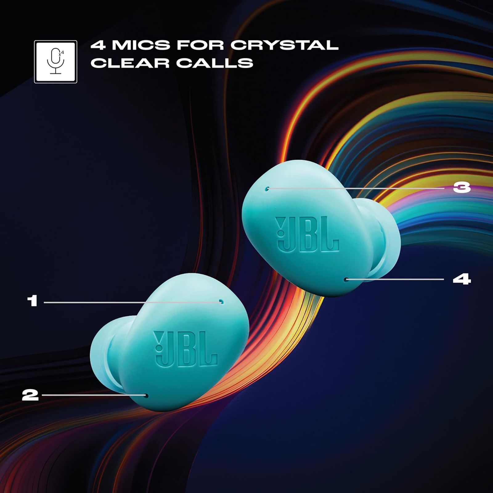 JBL Wave Buds 2 TWS Earbuds with Active Noise Cancellation (IP54 Water Resistant, 40 Hours Playtime, Blue) JBL Wave Buds 2 TWS Earbuds with Active Noise Cancellation (IP54 Water Resistant, 40 Hours Playtime, Blue)_17