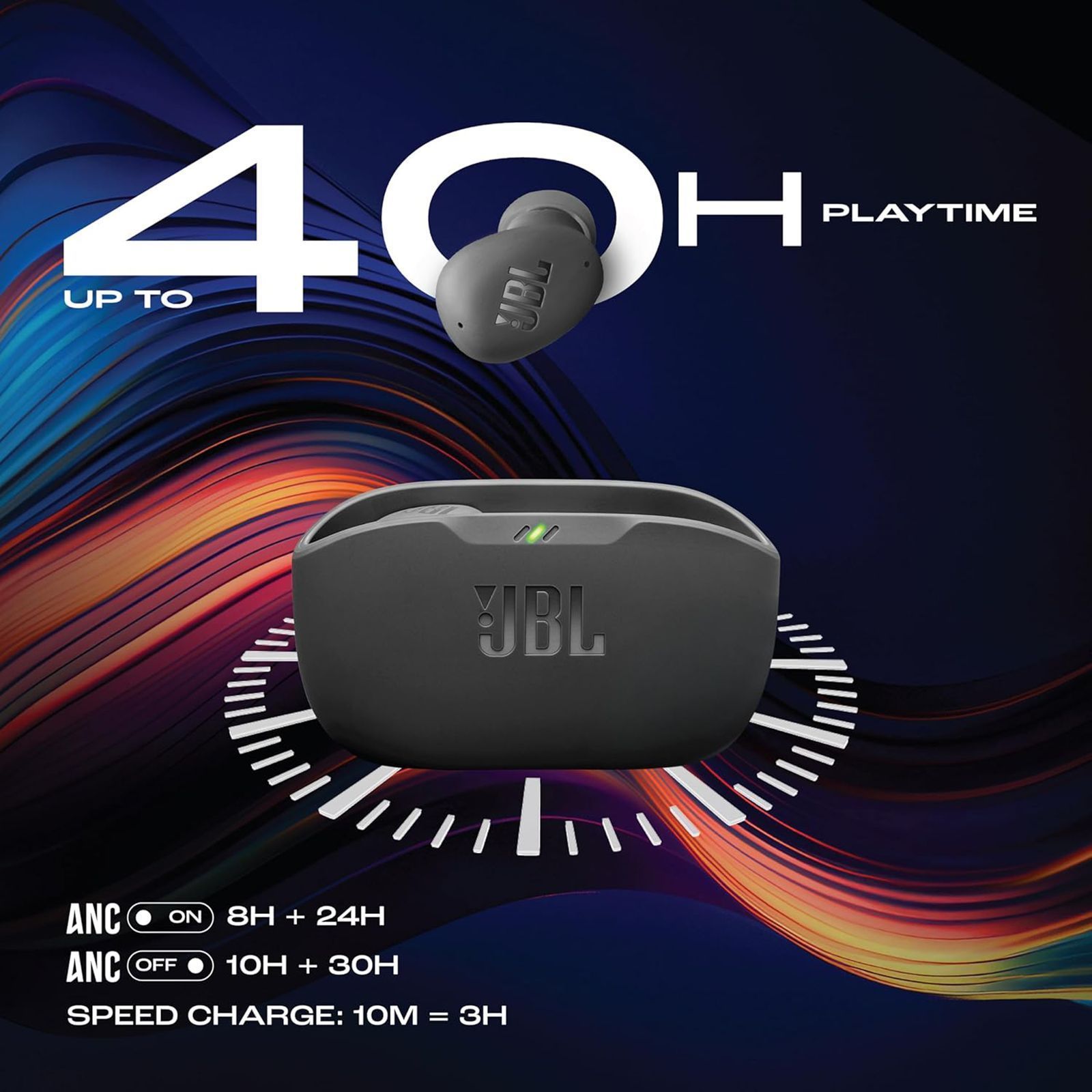 JBL Wave Buds 2 TWS Earbuds with Active Noise Cancellation (IP54 Water Resistant, 40 Hours Playtime, Black)_14