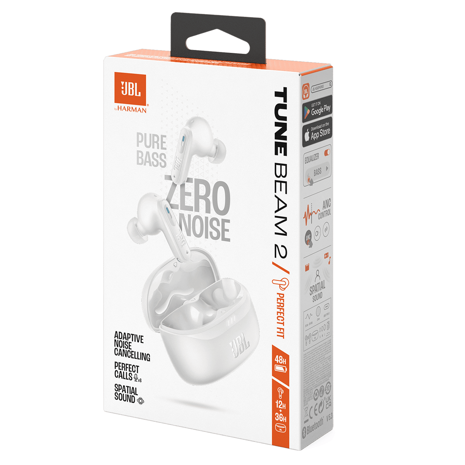 JBL Tune Beam 2 TWS Earbuds with Adaptive Noise Cancellation (IP54 Water Resistant, 48 Hours Playback, White)_12