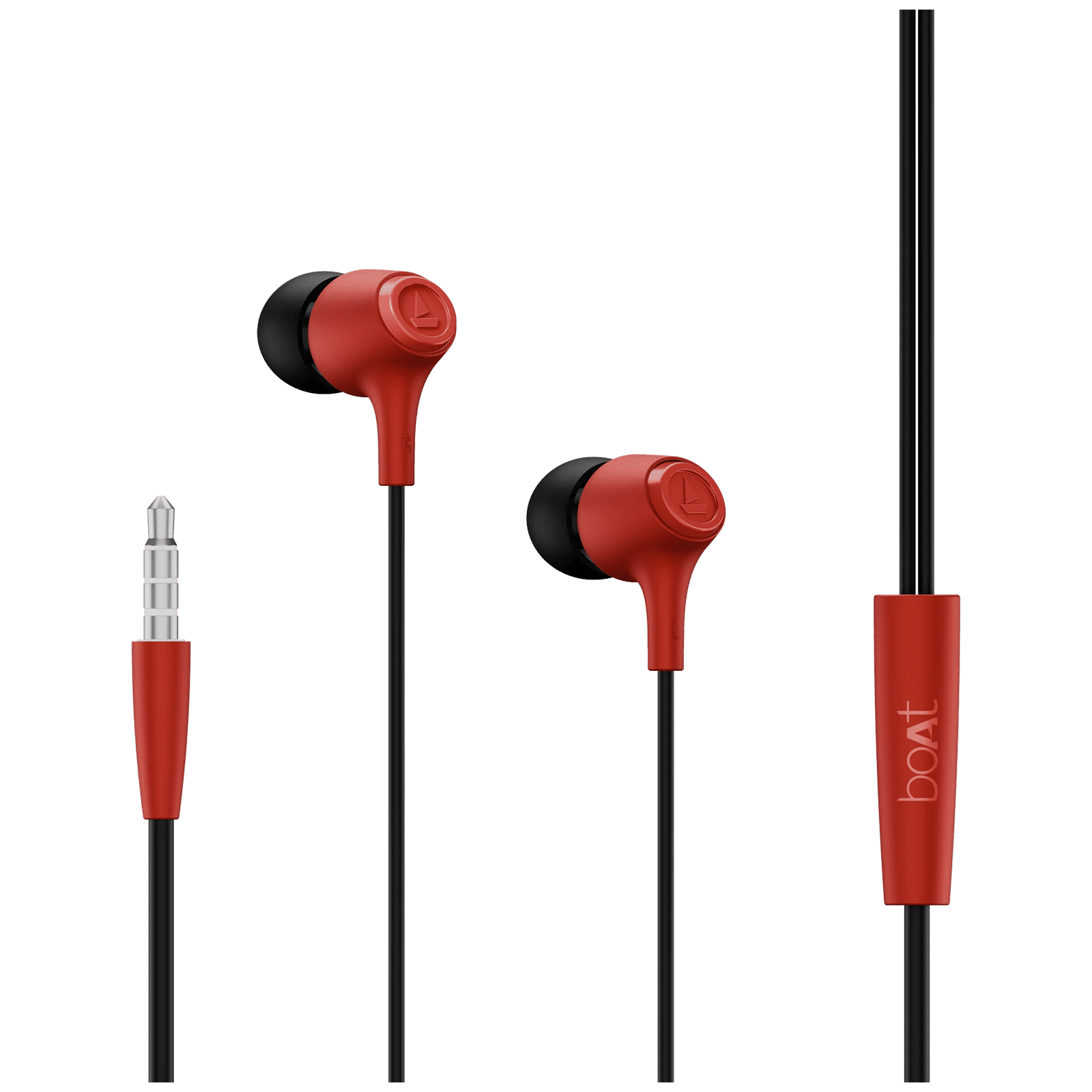 boAt Bassheads 95 Wired Earphone with Mic (3.5mm Connector, In Ear, Raging Red)_1