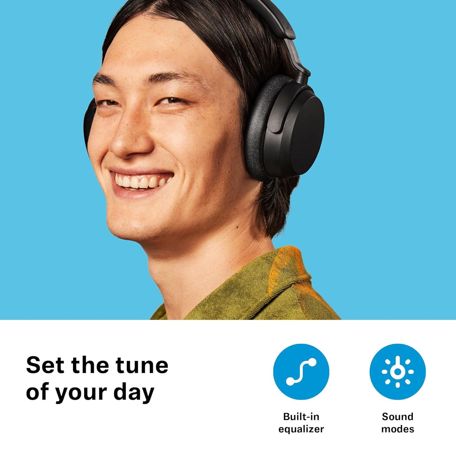 SENNHEISER ACCENTUM 700174 Bluetooth Headphone with Mic (50 Hour Battery Playtime, Over Ear, Black)_5