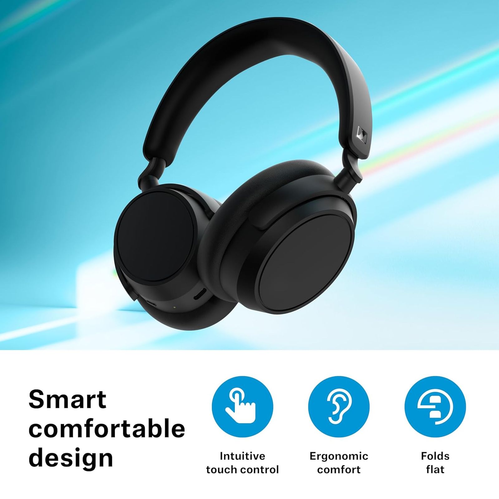 SENNHEISER ACCENTUM Plus 700176 Bluetooth Headphone with Mic (Adaptive Noise Cancellation, Dynamic Driver, Black) SENNHEISER ACCENTUM Plus 700176 Bluetooth Headphone with Mic (Adaptive Noise Cancellation, Dynamic Driver, Black)_7