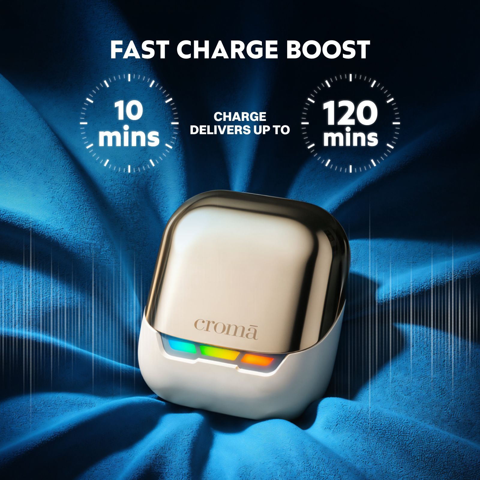 Croma TWS Earbuds with Environmental Noise Cancellation (IPX4 Sweat & Water Resistant, RGB Gaming Lights, Blue)_6