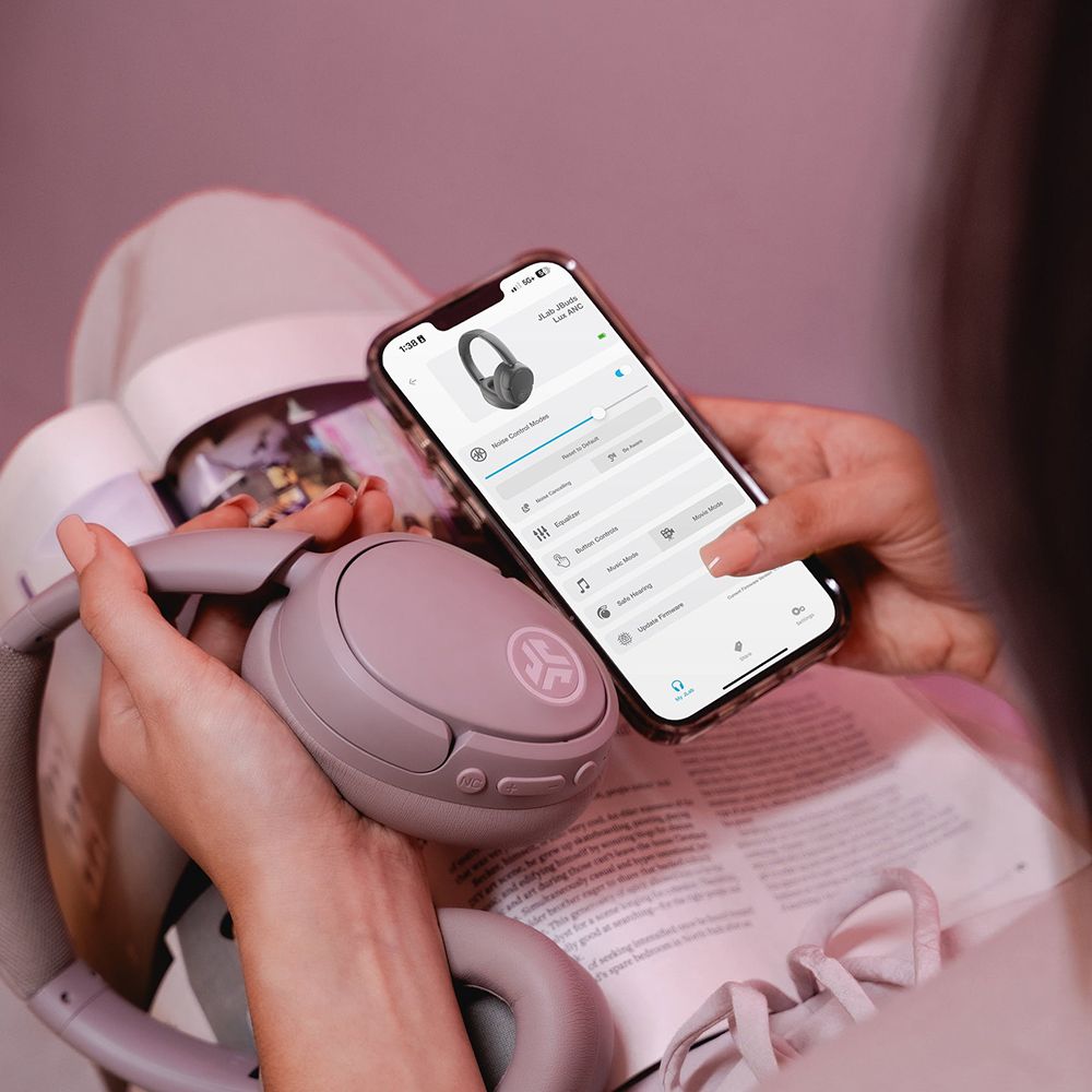 JLAB JBuds LUX HBJLUXANCRMVE62 Bluetooth Headphone with Mic (Hybrid Active Noise Cancellation, Over Ear, Mauve)_14