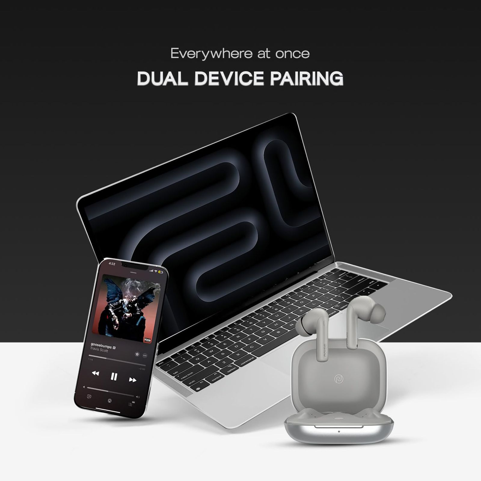 noise Air Buds Pro 6 TWS Earbuds with Active Noise Cancellation (IPX5 Water Resistant, Instacharge, Nimbus Grey)_16