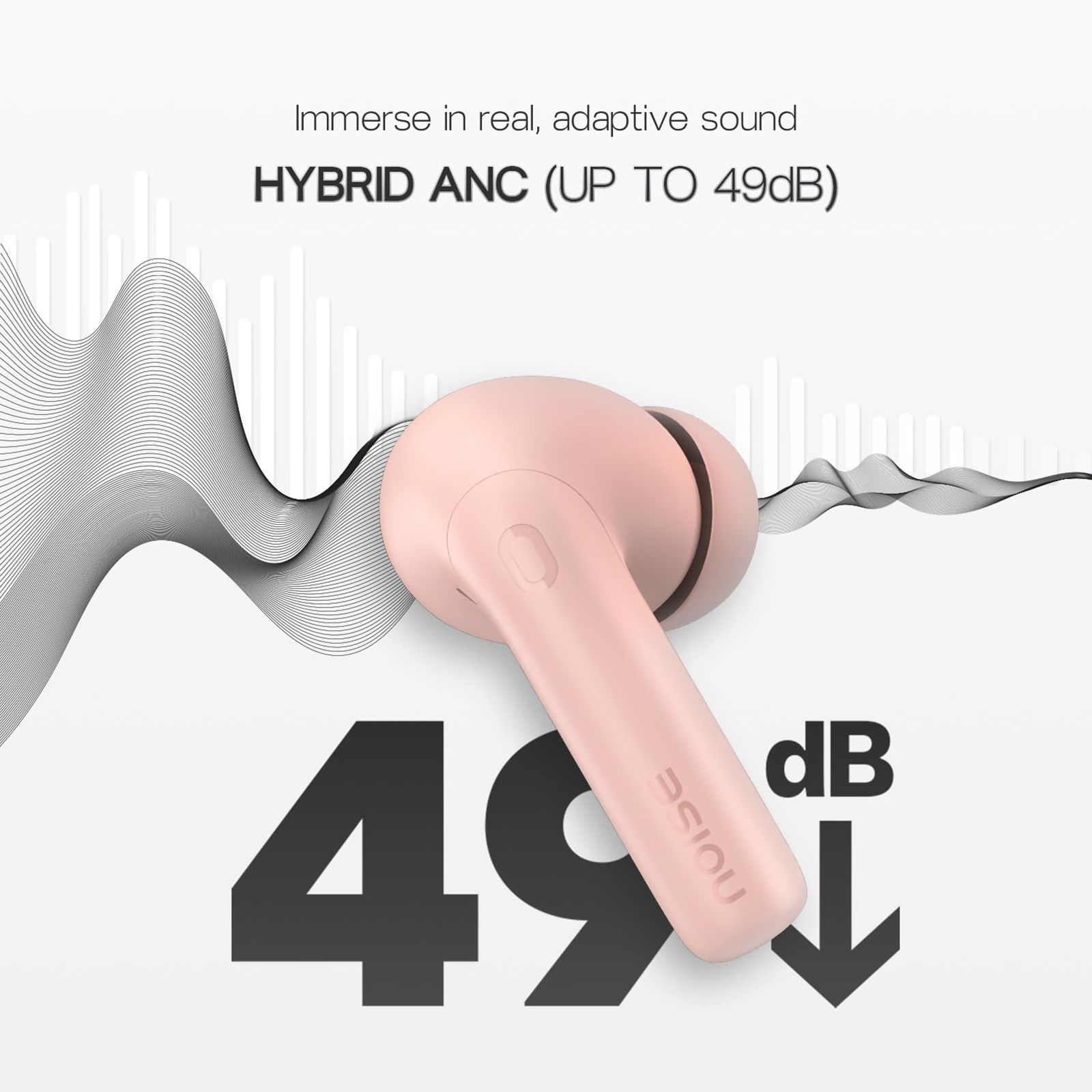 noise Air Buds Pro 6 TWS Earbuds with Active Noise Cancellation (IPX5 Water Resistant, Instacharge, Petal Pink)_13