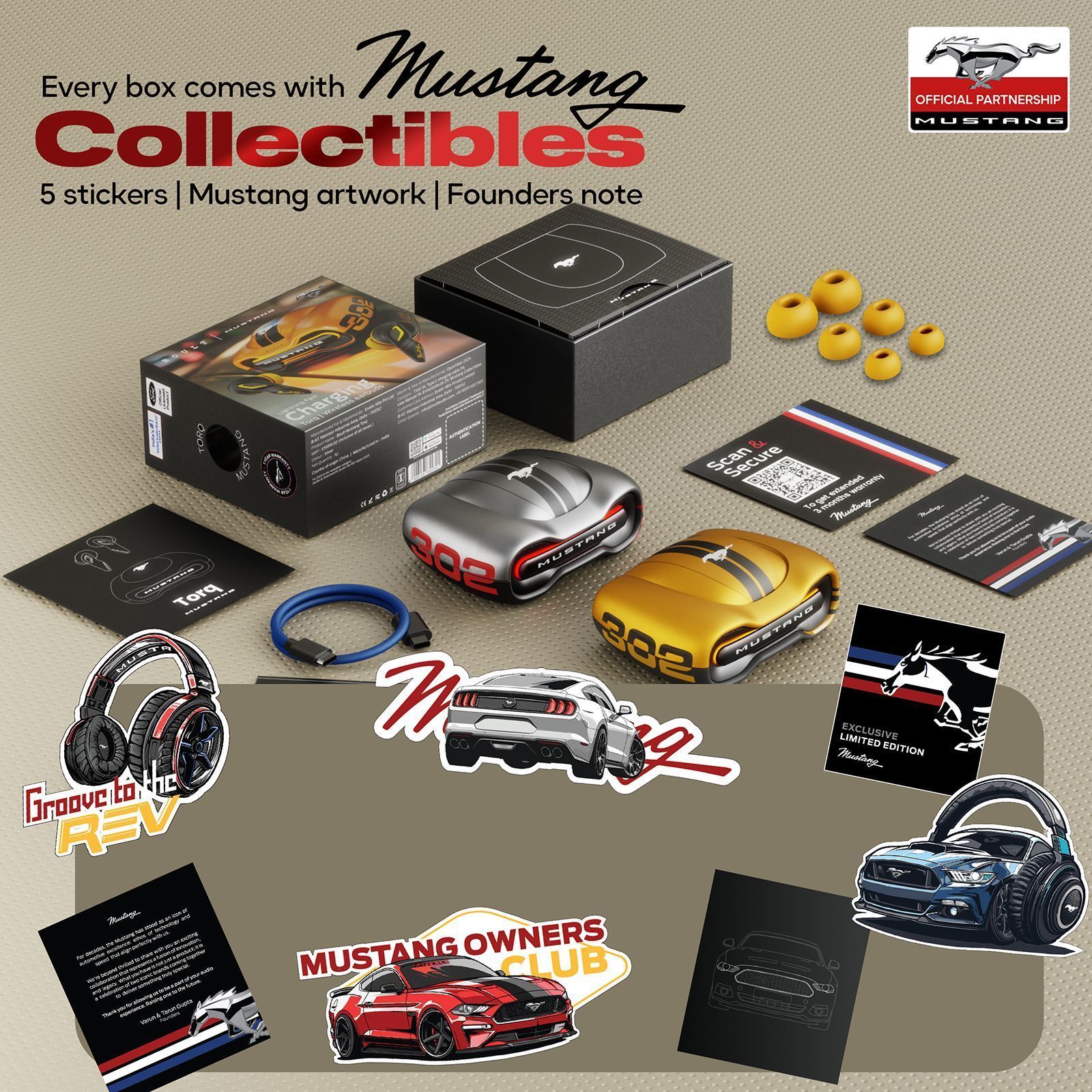 GOBOULT (formerly Boult) Mustang Torq FGTW196YLW TWS Earbuds with Environmental Noise Cancellation (IPX5 Water Resistant, Fast Charging, Yellow)_8