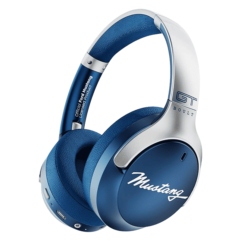 GOBOULT (formerly Boult) Mustang Q FGHP247QQQ Bluetooth Gaming Headphone with Environmental Noise Cancellation (Boom X Technology, Over Ear, Blue)_1