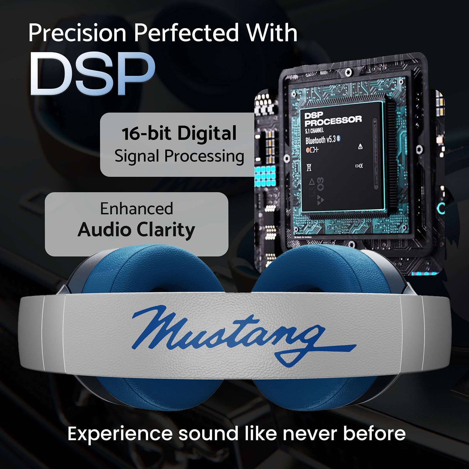 GOBOULT (formerly Boult) Mustang Q FGHP247QQQ Bluetooth Gaming Headphone with Environmental Noise Cancellation (Boom X Technology, Over Ear, Blue)_13