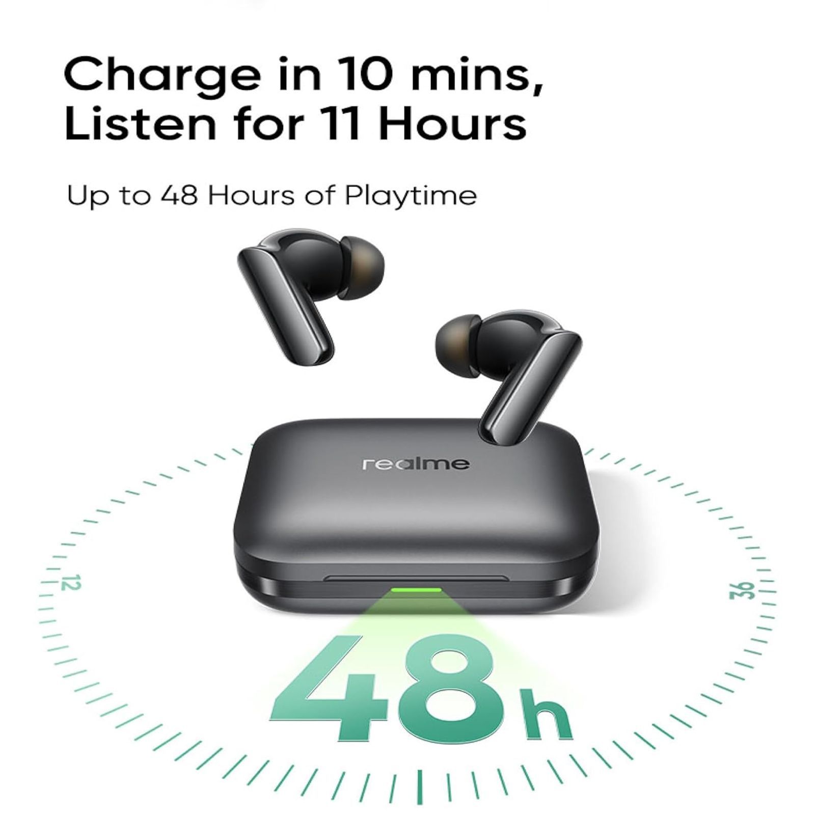 realme Buds Air 7 Pro TWS Earbuds with Active Noise Cancellation (IP55 Water & Dust Resistant, Google Fast Pair, Racing Green)_7