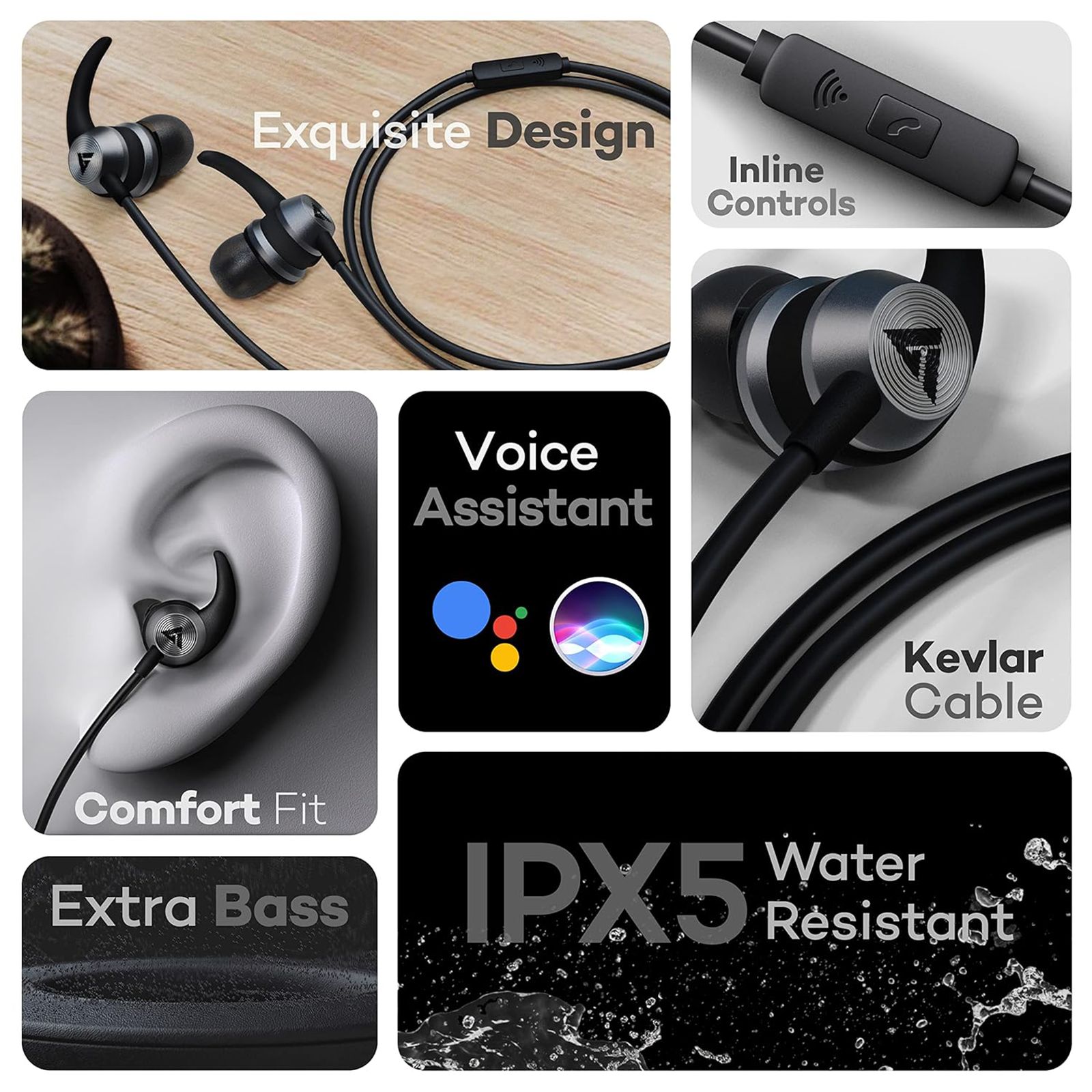 GOBOULT (formerly Boult) X1 Pro Wired Earphone with Mic (USB Type-C Connector, In Ear, Black)_3