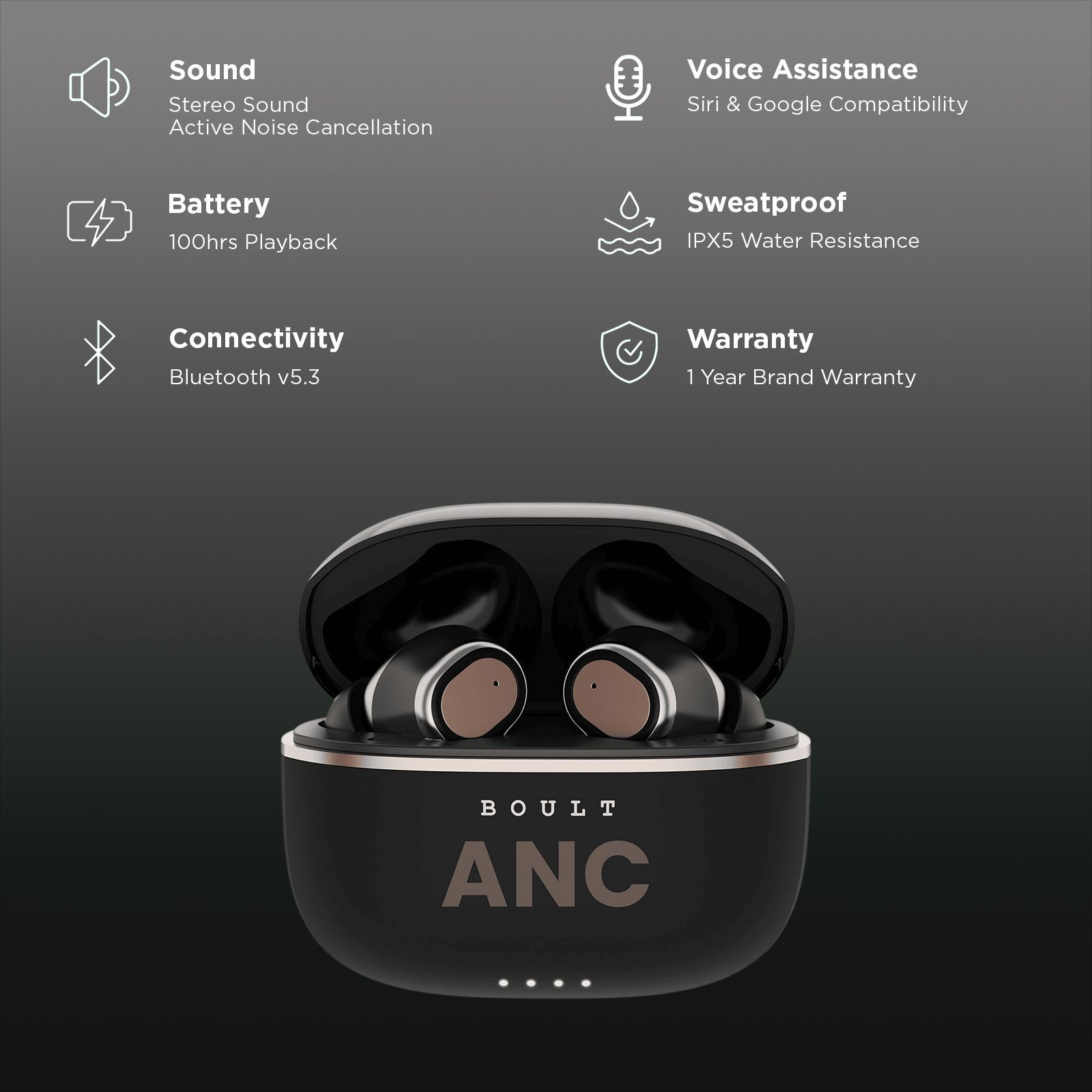 GOBOULT (formerly Boult) Z40 Ultra TWS Earbuds with Active Noise Cancellation (IPX5 Water Resistant, Dual Device Pairing, Black)_3