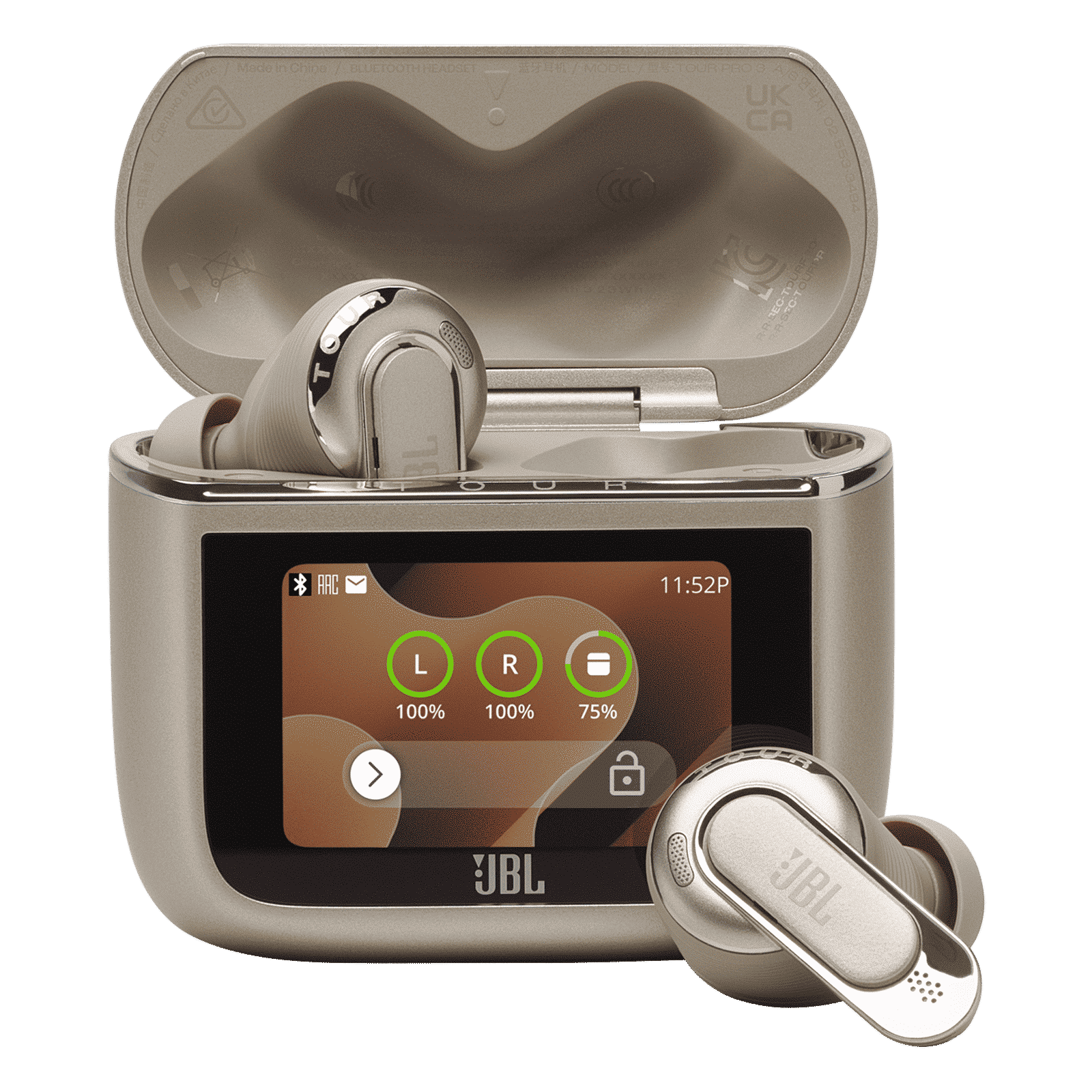 JBL Tour Pro 3 TWS Earbuds with True Adaptive Noise Cancellation (IPX55 Water Resistant, Multi-Point Connection, Latte)_1