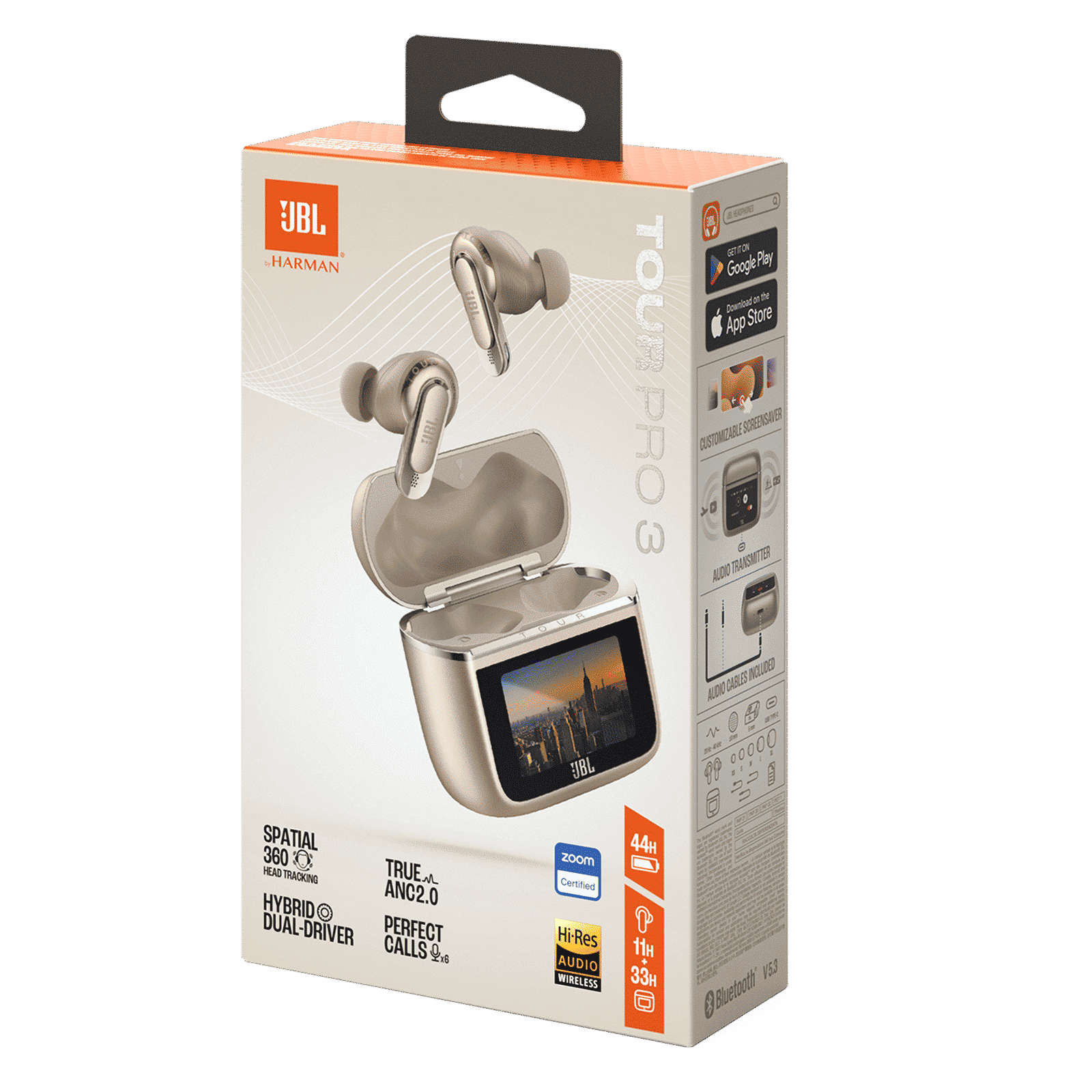 JBL Tour Pro 3 TWS Earbuds with True Adaptive Noise Cancellation (IPX55 Water Resistant, Multi-Point Connection, Latte)_17
