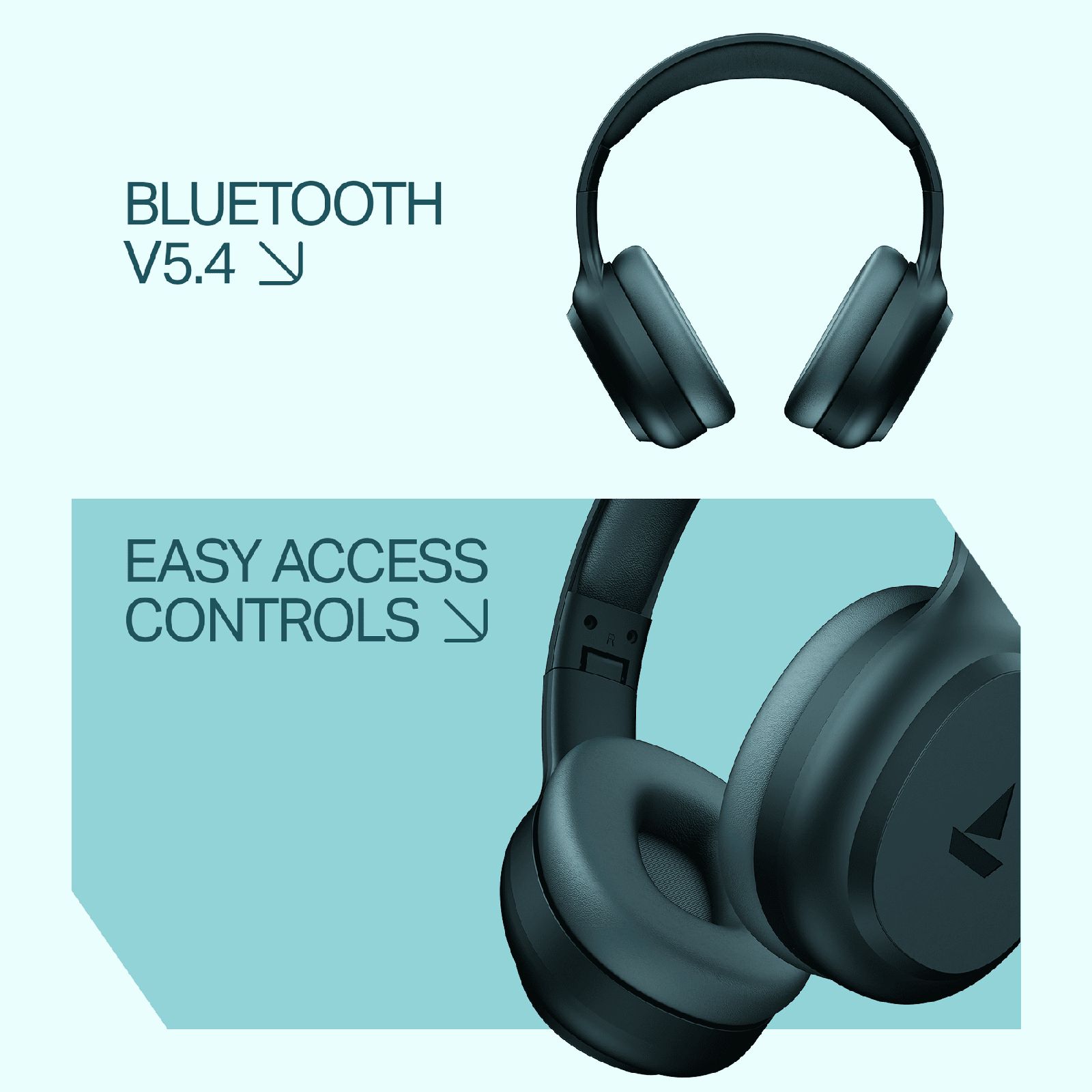 boAt Rockerz 421 Bluetooth Headphone with Mic (40 Hours Playback, Over Ear, Bold Blue)_6