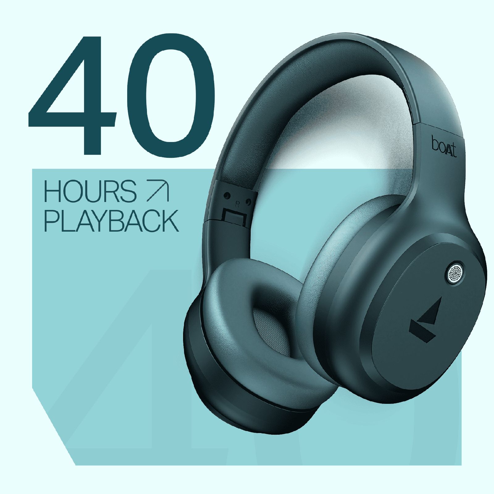 boAt Rockerz 421 Bluetooth Headphone with Mic (40 Hours Playback, Over Ear, Bold Blue)_8