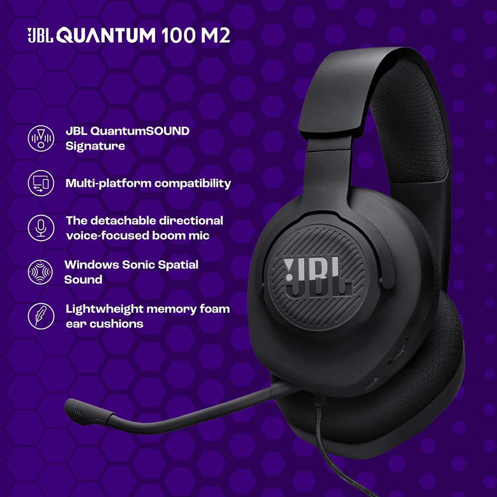 JBL Quantum 100M2 Wired Gaming Headset (Detachable Microphone, Over Ear, Black)_11