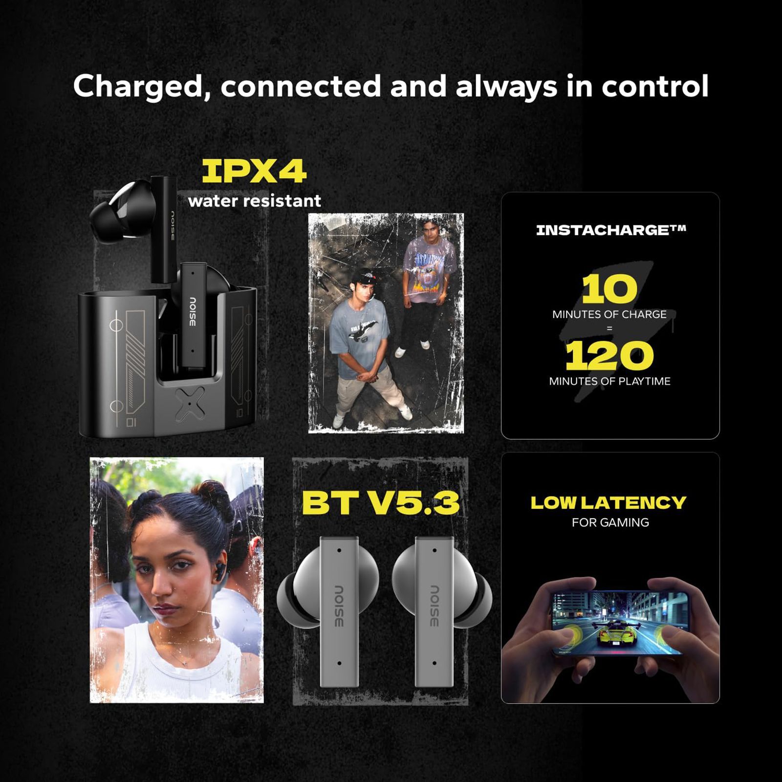 noise Buds Marine AUDHDPHNBUDSMARINE TWS Earbuds with Active Noise Cancellation (IPX4 Water Resistant, Dual Pairing, Marine Black) noise Buds Marine AUDHDPHNBUDSMARINE TWS Earbuds with Active Noise Cancellation (IPX4 Water Resistant, Dual Pairing, Marine Black)_15