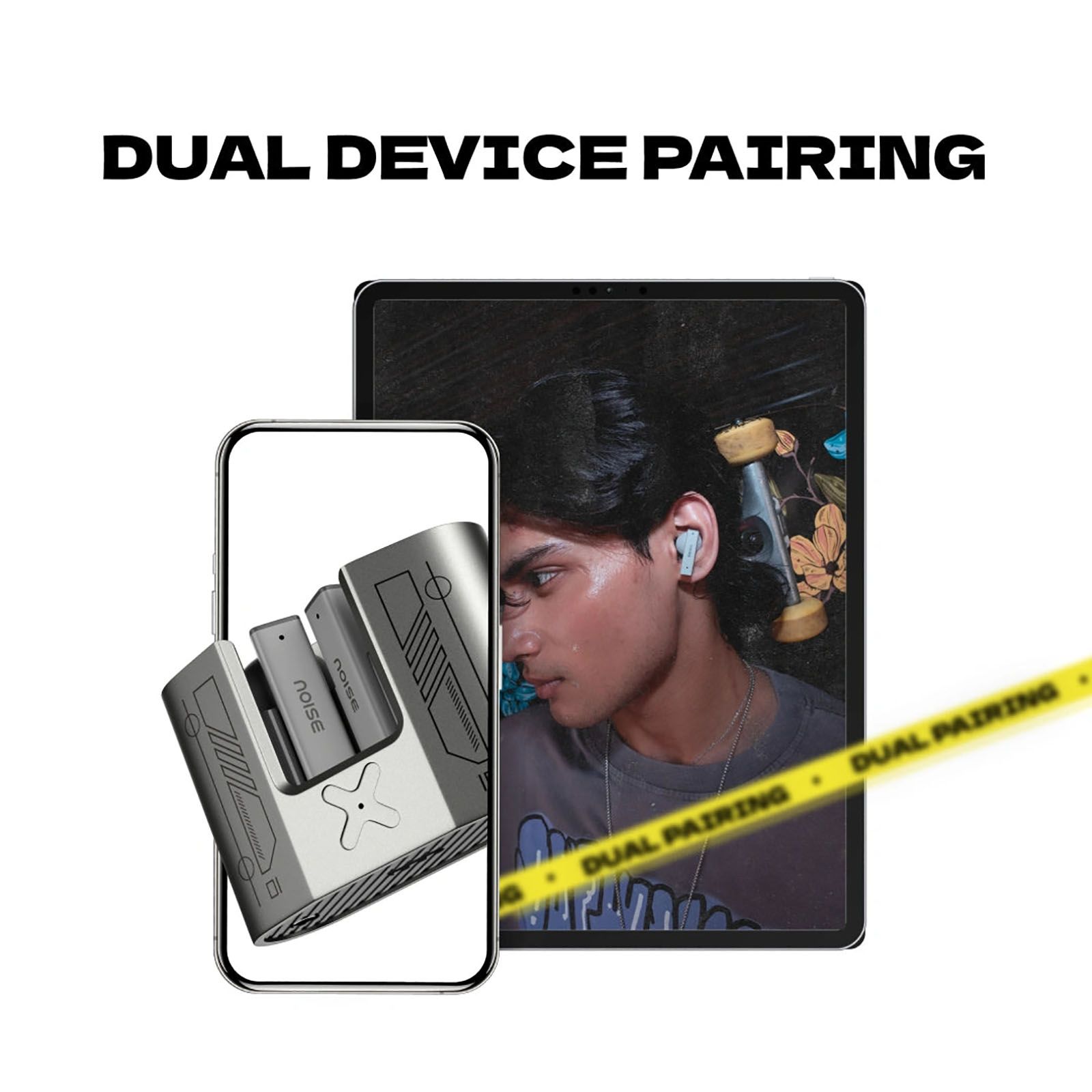 noise Buds Marine TWS Earbuds with Active Noise Cancellation (IPX4 Water Resistant, Dual Pairing, Marine Grey)_7