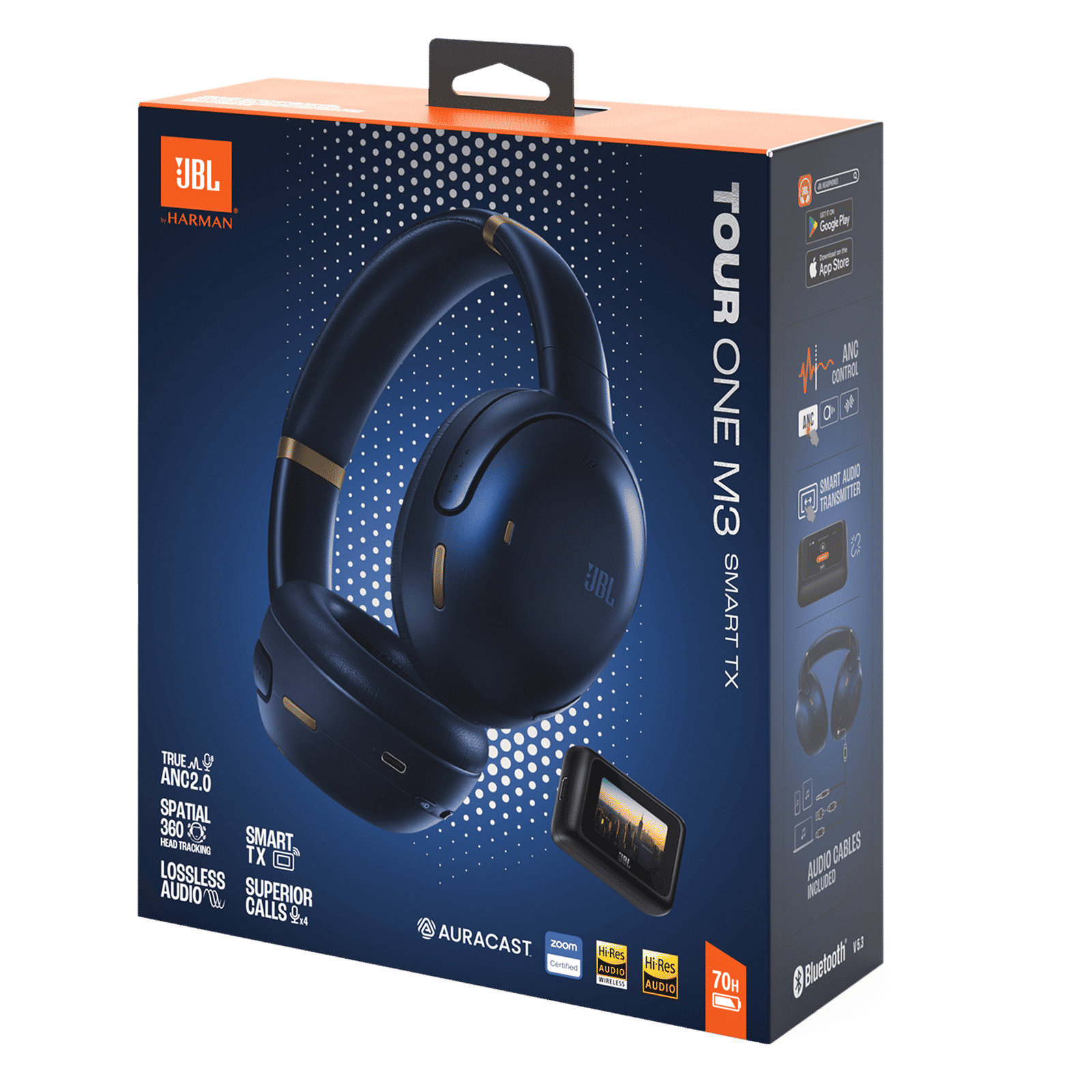 JBL Tour One M3 Smart Tx JBLTOM3AVIBLU Bluetooth Headphone with Mic (Google Fast Pair, Over Ear, Blue)_16