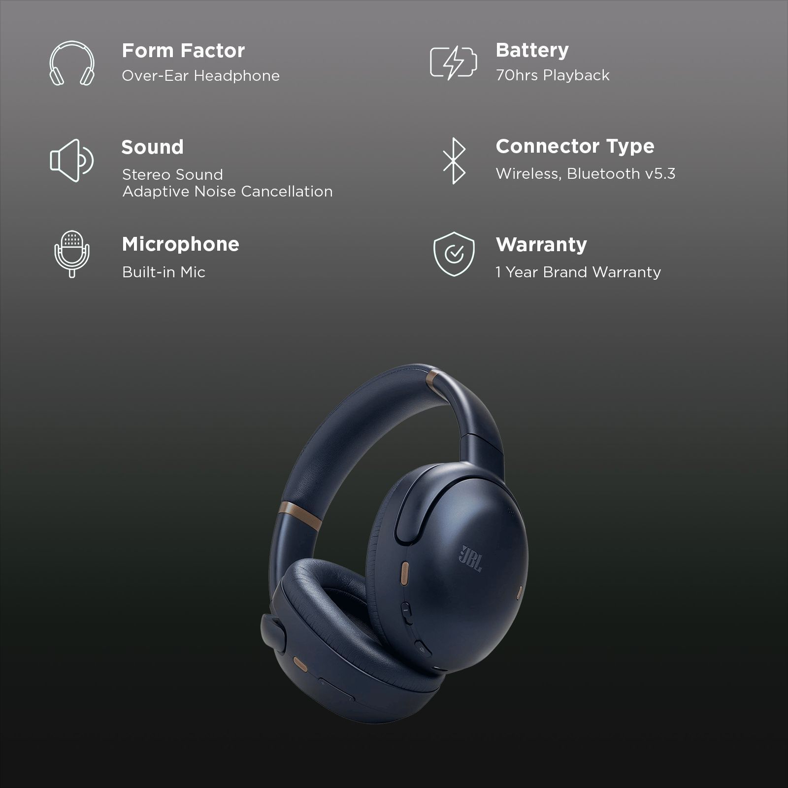 JBL Tour One M3 Smart Tx JBLTOM3AVIBLU Bluetooth Headphone with Mic (Google Fast Pair, Over Ear, Blue)_2