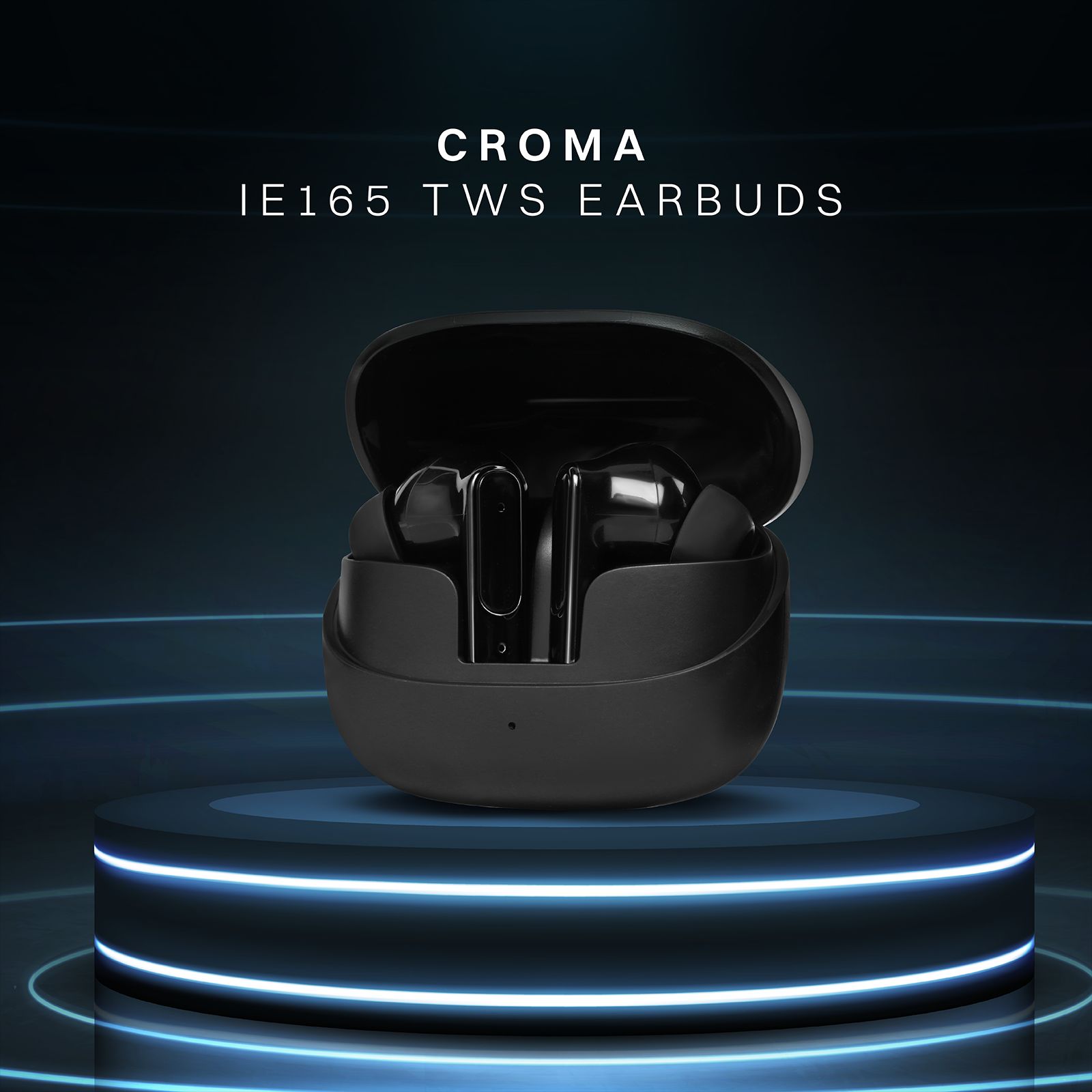 Croma IE165 TWS Earbuds with Passive Noise Cancellation (IPX4 Water & Sweat Resistant, Touch Control, Black)_3