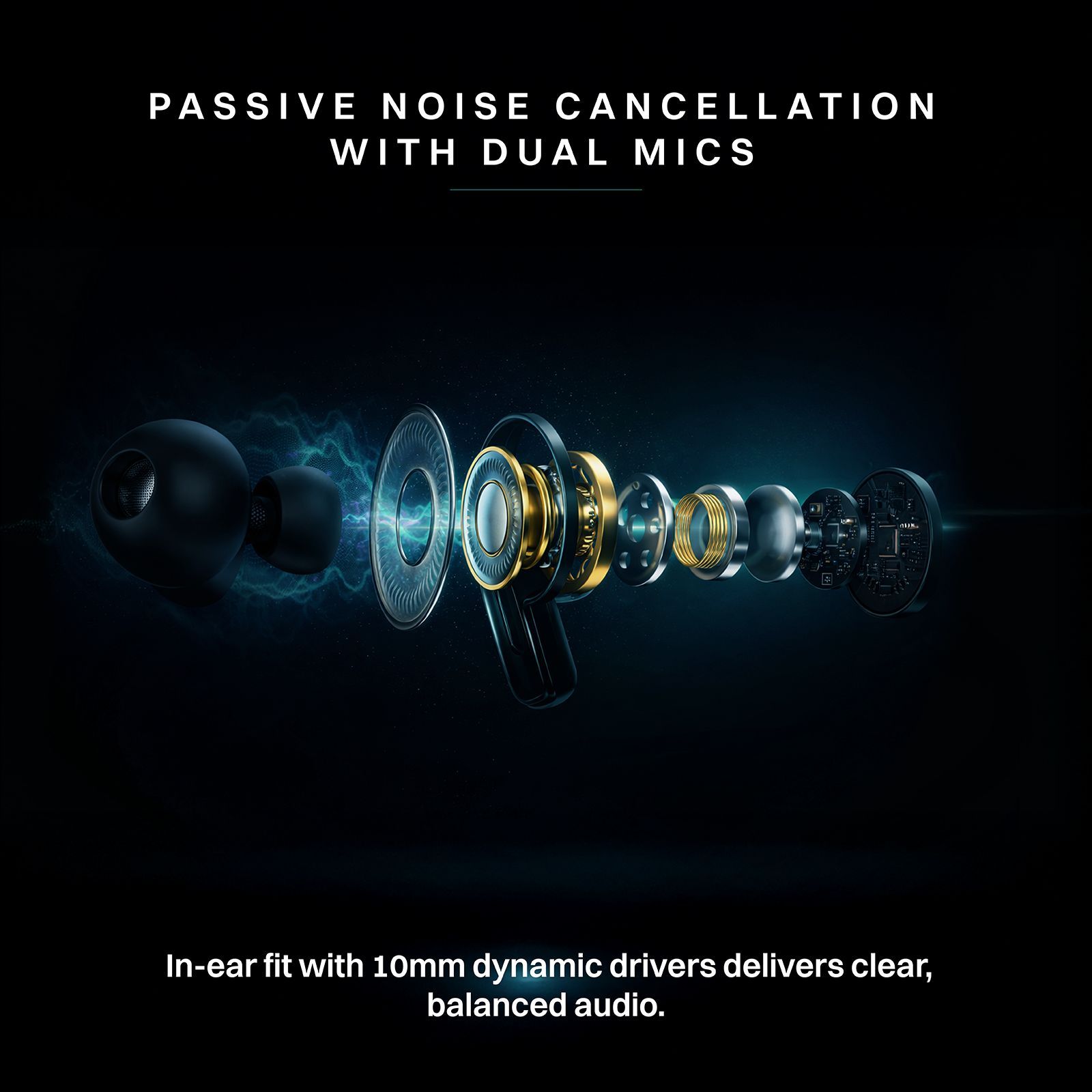 Croma IE165 TWS Earbuds with Passive Noise Cancellation (IPX4 Water & Sweat Resistant, Touch Control, Black)_4