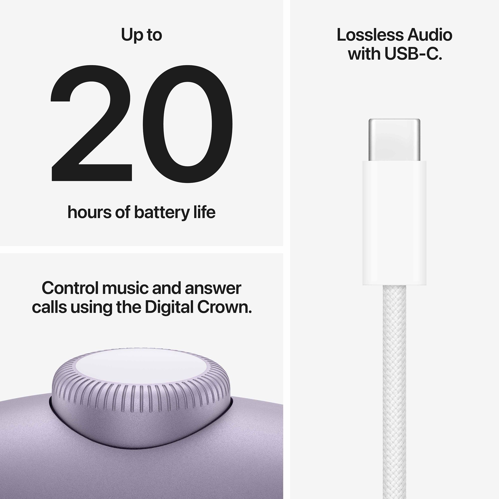Apple AirPods Max 2 with Active Noise Cancellation (USB-C, Purple) Apple AirPods Max 2 with Active Noise Cancellation (USB-C, Purple)_8