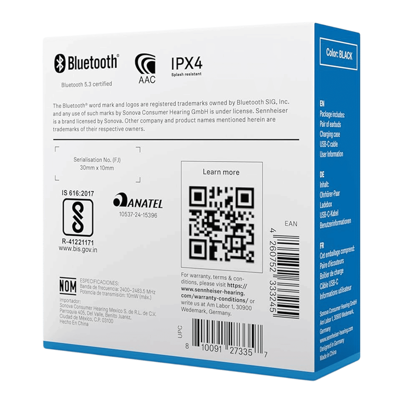 SENNHEISER Accentum Open OTW1BLK TWS Earbuds (IPX4 Splash & Sweat Resistance, Sennheiser Sound Tuning, Black) SENNHEISER Accentum Open OTW1BLK TWS Earbuds (IPX4 Splash & Sweat Resistance, Sennheiser Sound Tuning, Black)_7