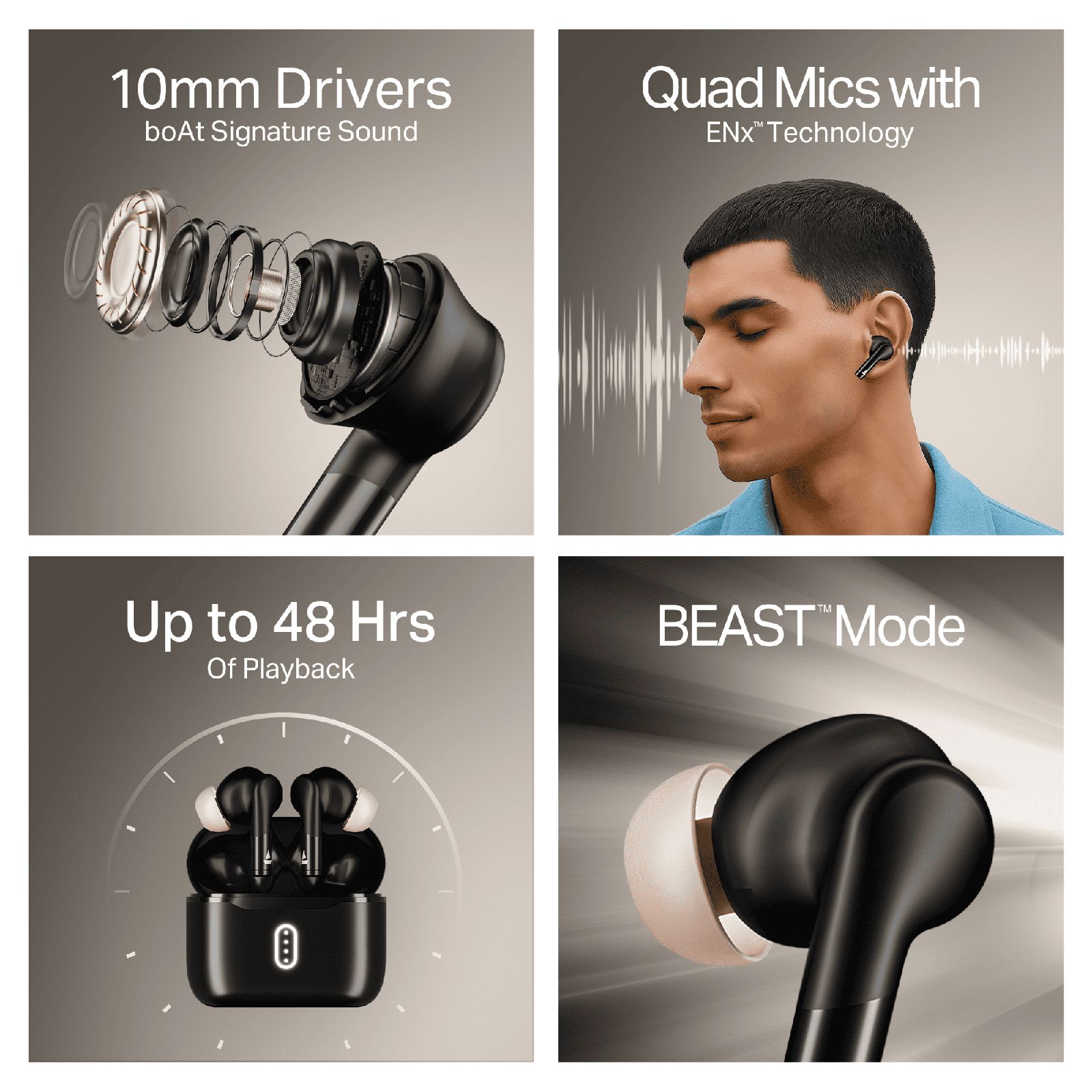 boAt Airdopes 148 Gen 2 TWS Earbuds with Environmental Noise Cancellation (IPX4 Water Resistant, Quad Mics, Active Black)_7