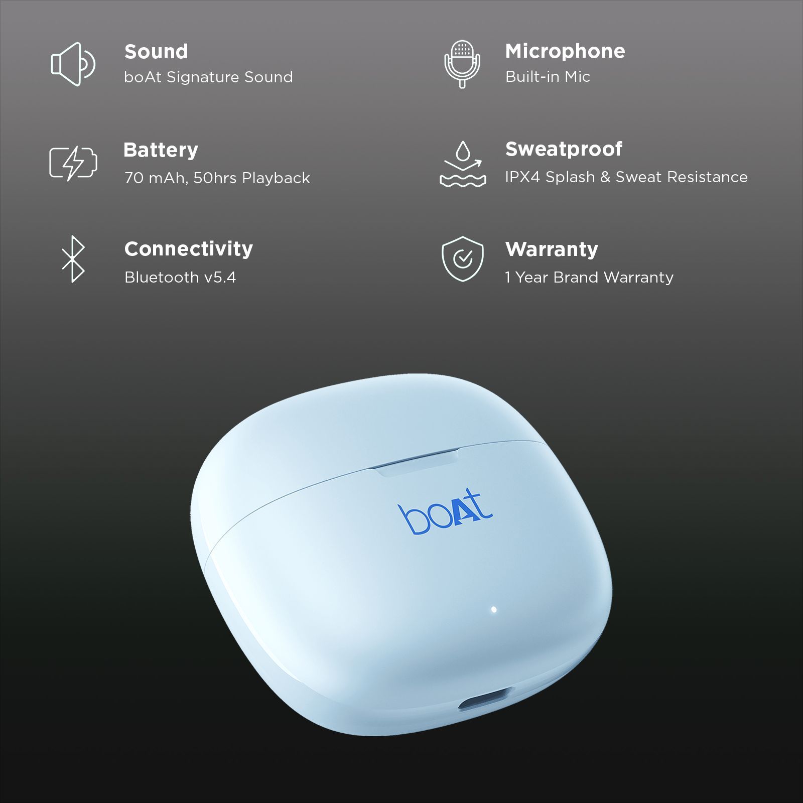 boAt Airdopes 213 PA0028 TWS Earbuds with Environmental Noise Cancellation (IPX4 Sweat & Splash Resistant, Insta Wake & Pair, Berry Blue)_2