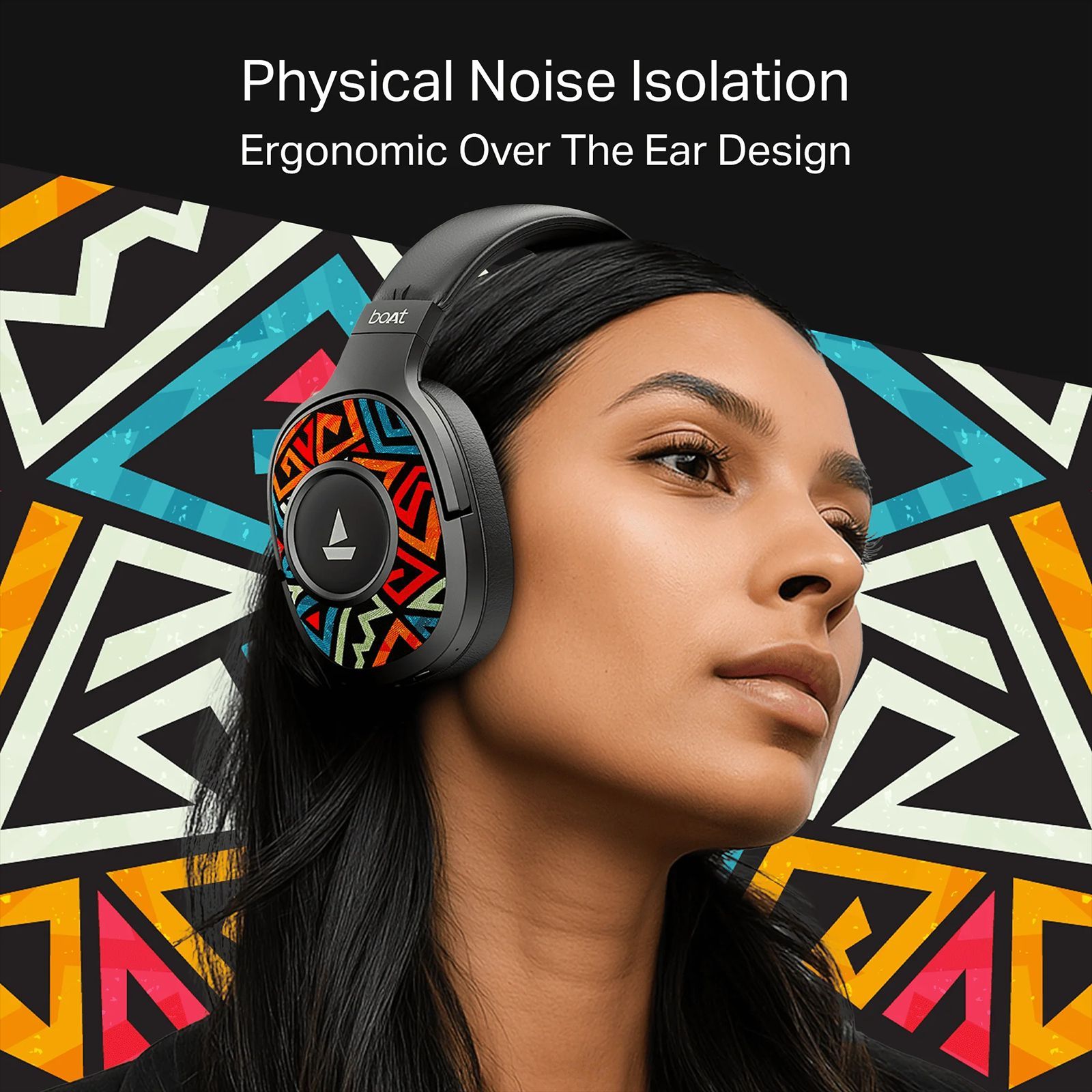 boAt Rockerz Plus 550 Bluetooth Headphone with Mic (Dual Pairing, Over Ear, Black Psyche) boAt Rockerz Plus 550 Bluetooth Headphone with Mic (Dual Pairing, Over Ear, Black Psyche)_4