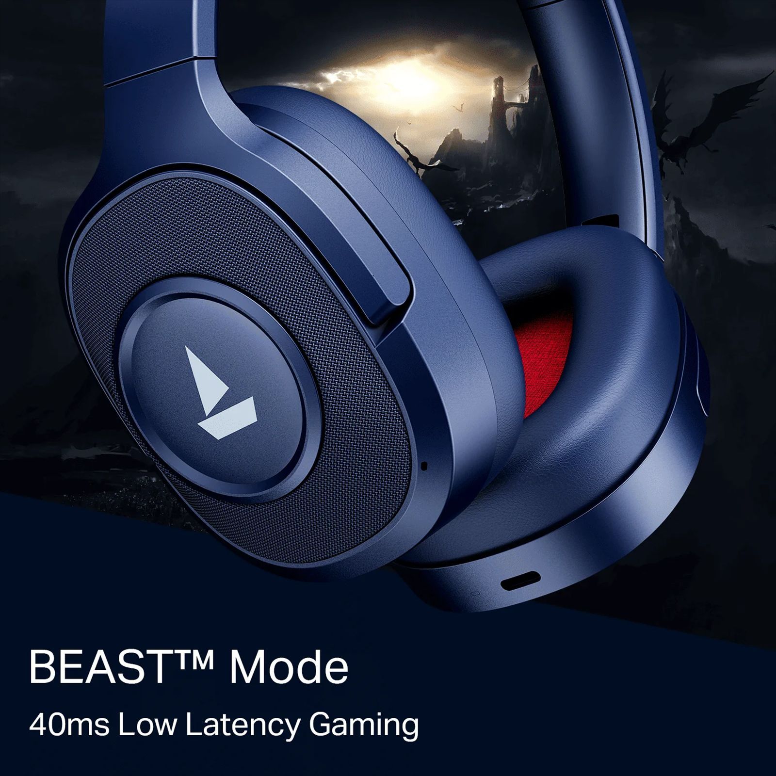 boAt Rockerz Plus 550 ANC Bluetooth with Mic (ENx Technology, Over Ear, Bold Blue)_5